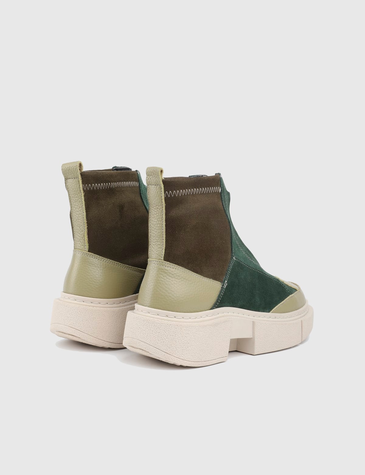 Huib Green Floater Leather Women's Boot