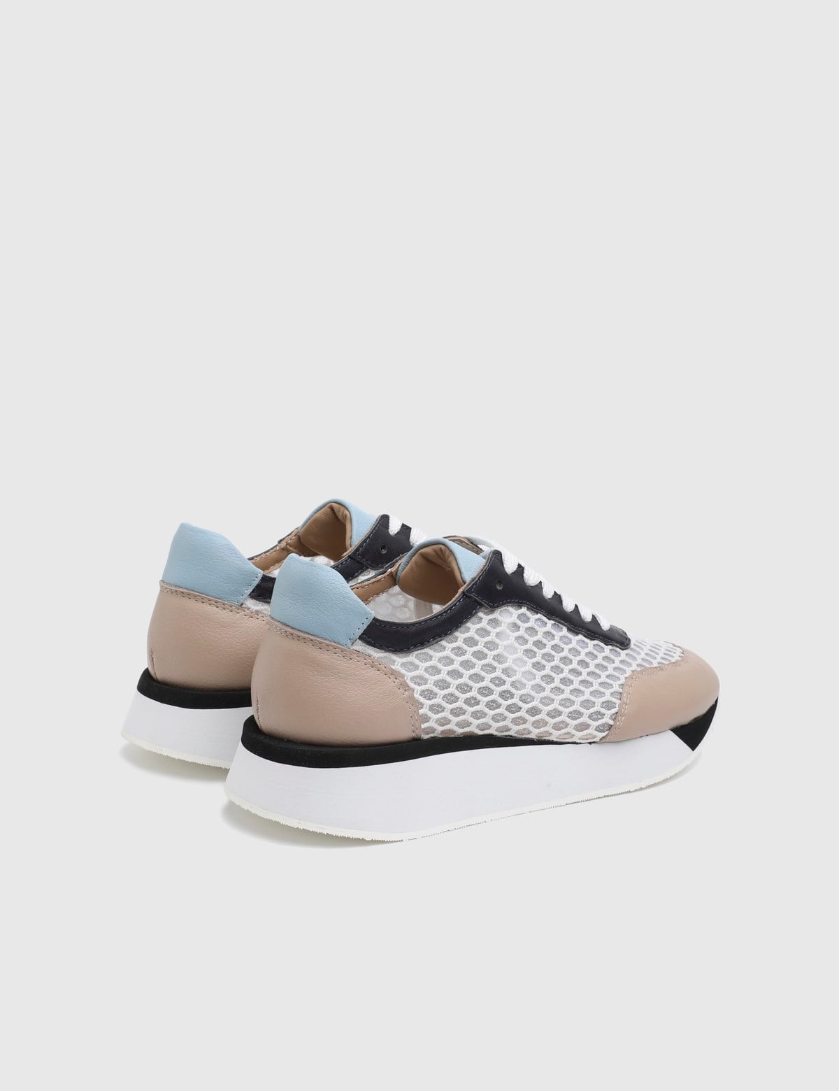 Ignite Beige Leather Mesh Women's Sneaker