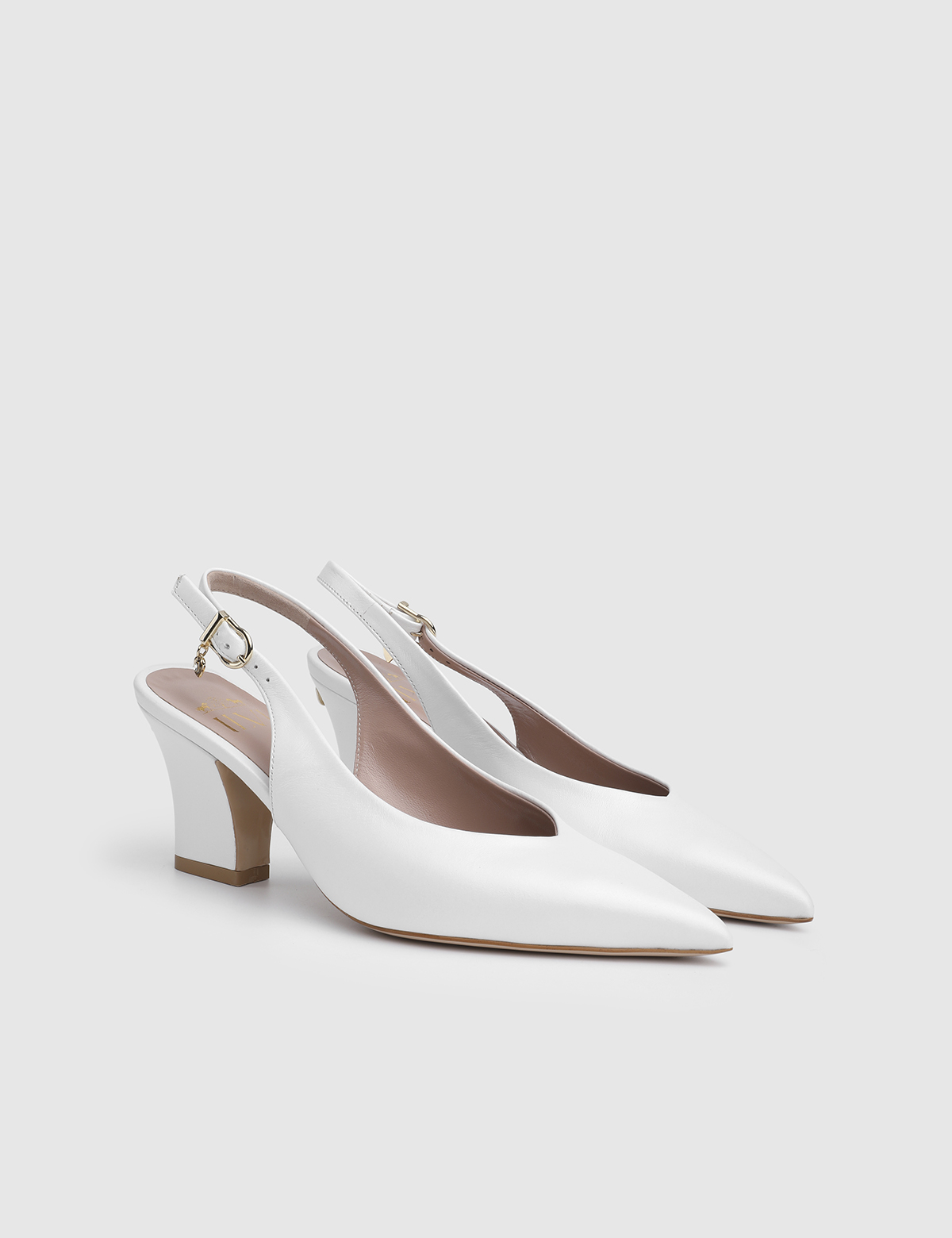 Isara White Leather Women's Sandal