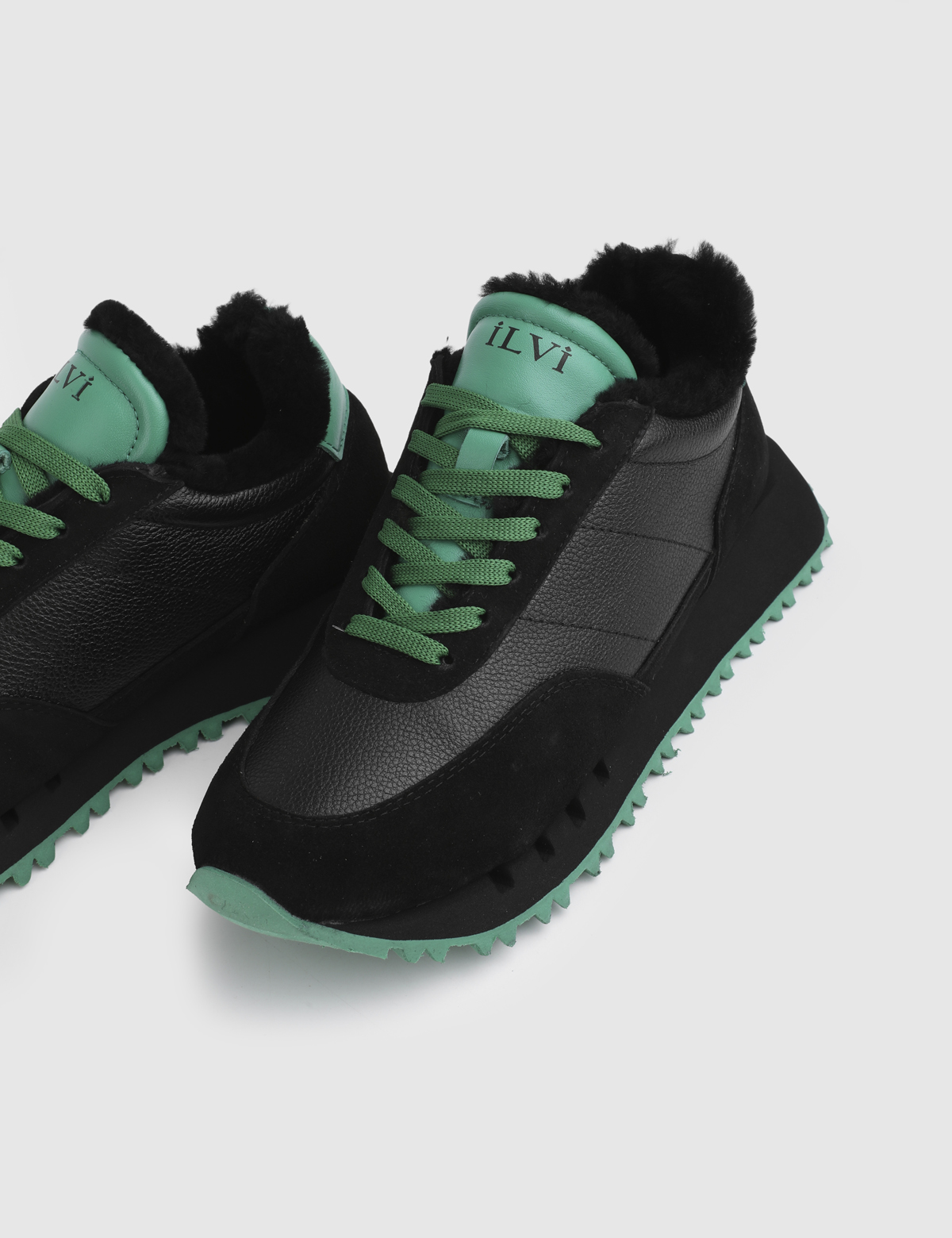 Ariel Green Suede Leather Women's Sneaker