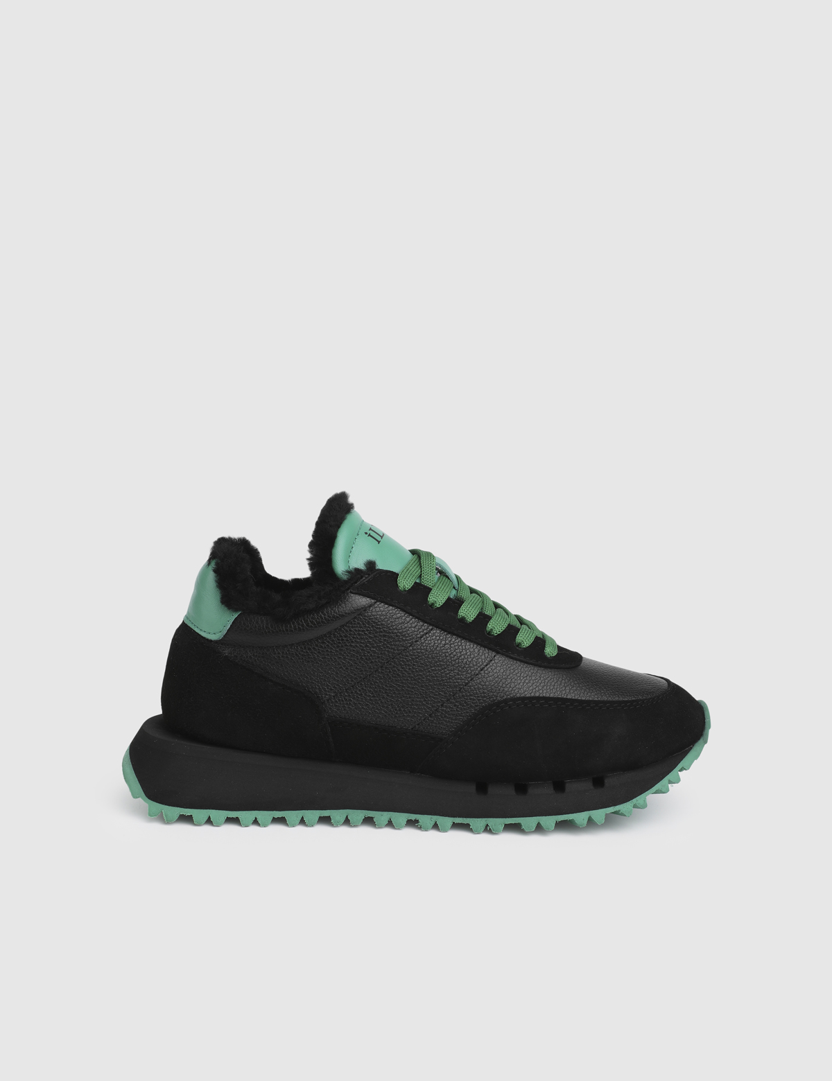 Ariel Green Suede Leather Women's Sneaker