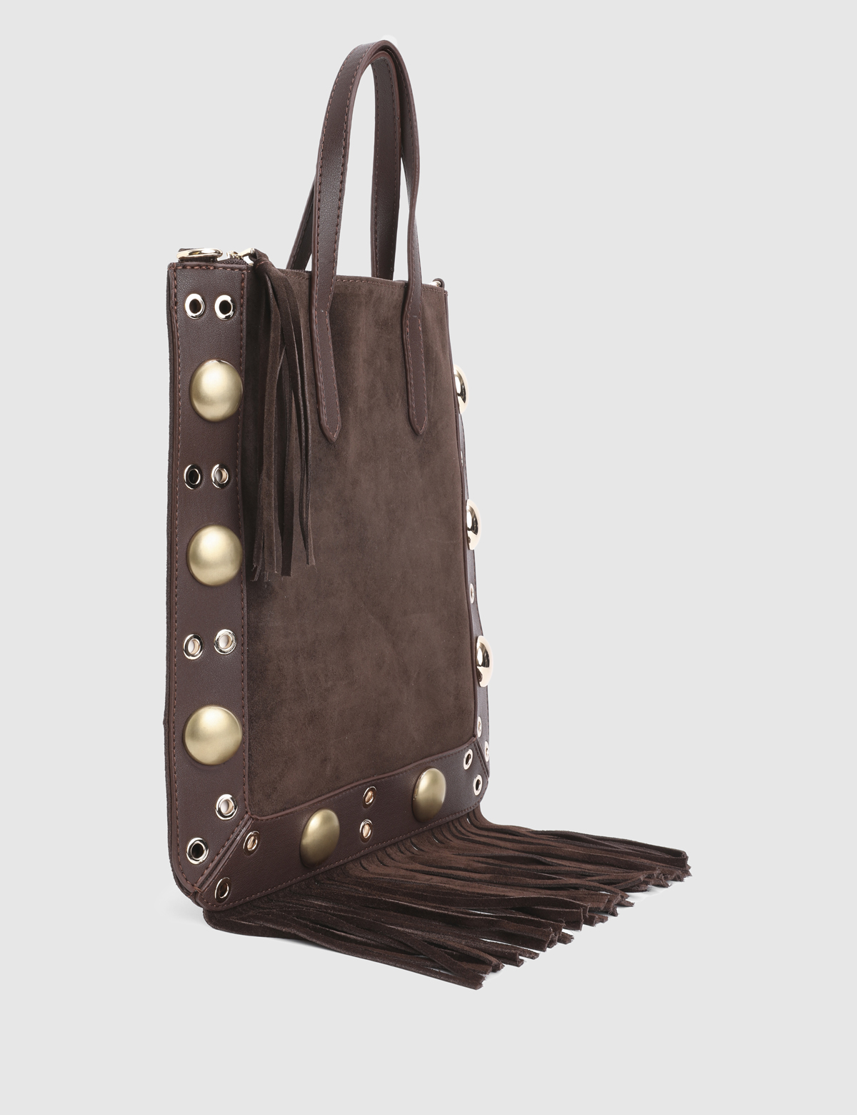 Jalea Brown Suede Leather Women's Handbag