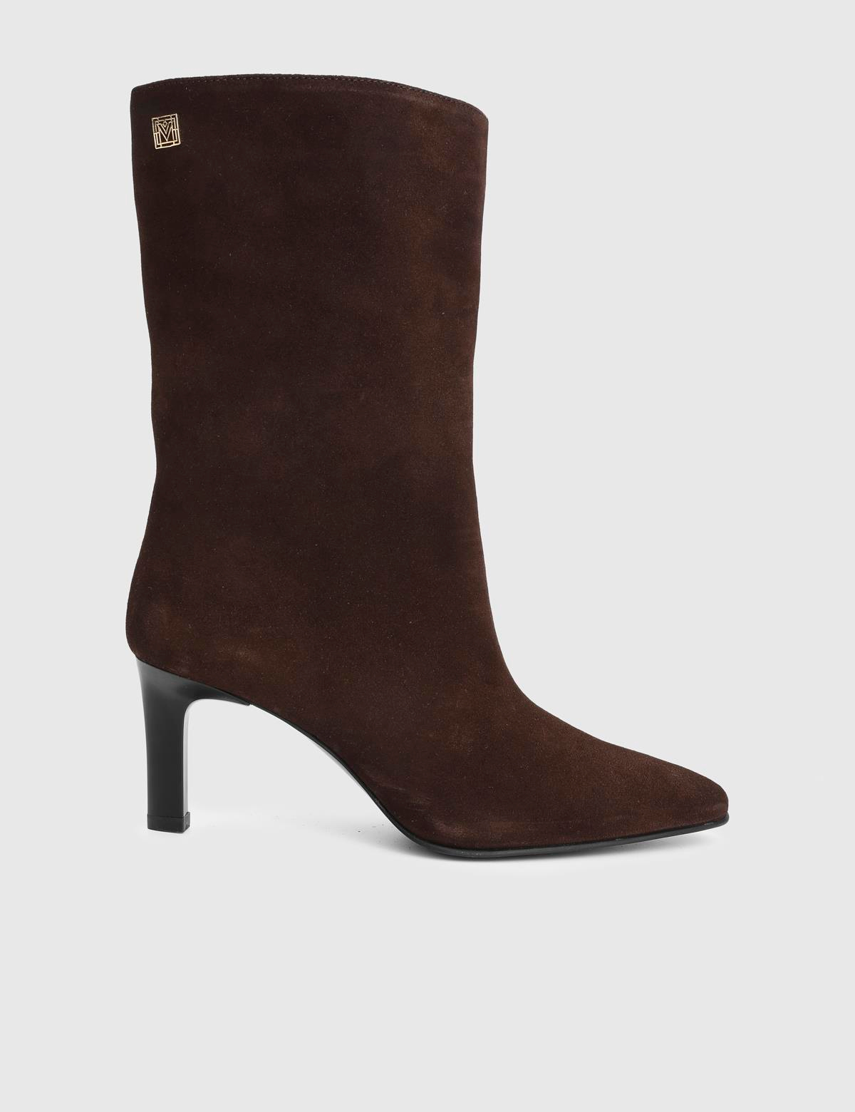 Jalen Brown Suede Leather Women's Heeled Boot