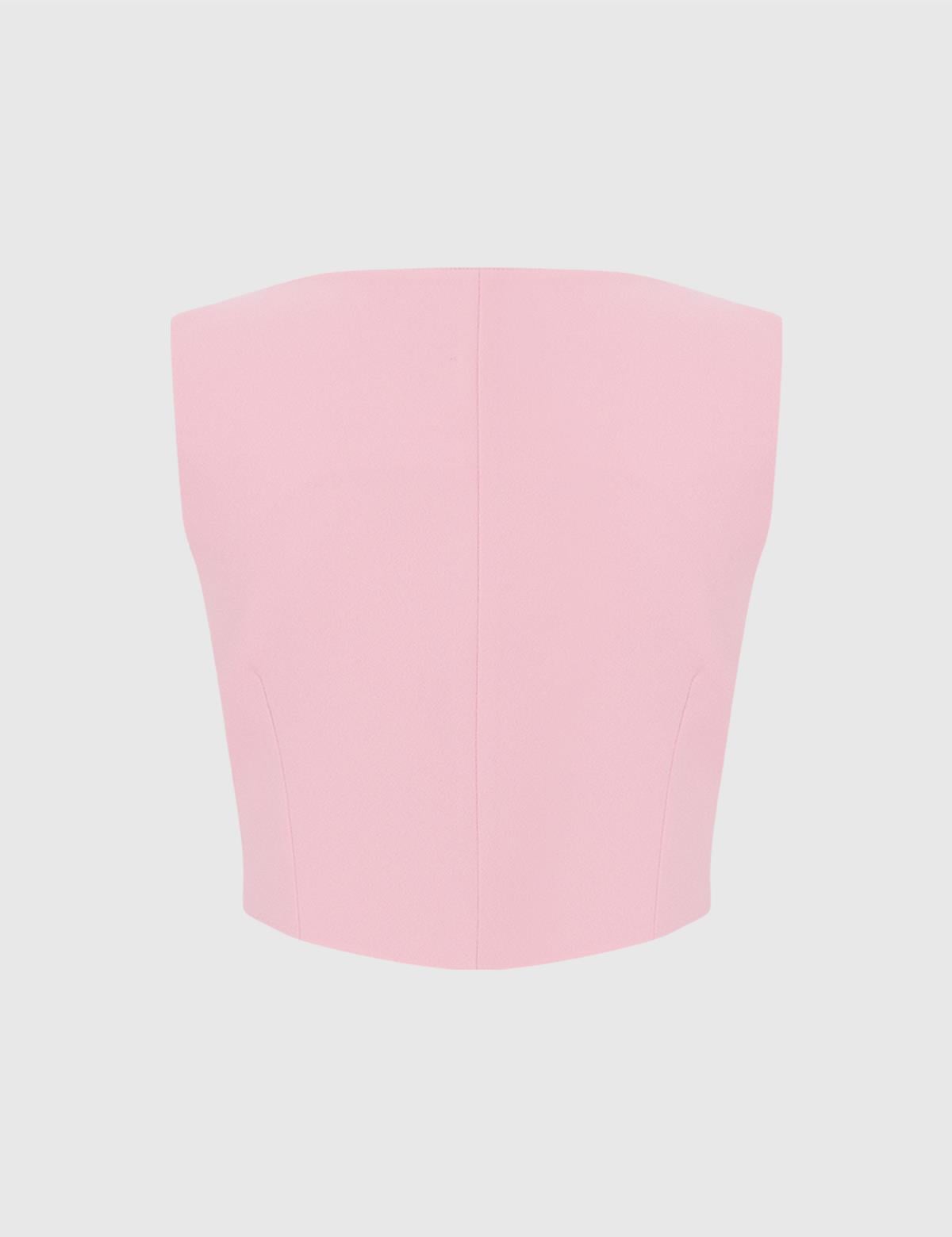 Jania Pink Women's Crop Blouse