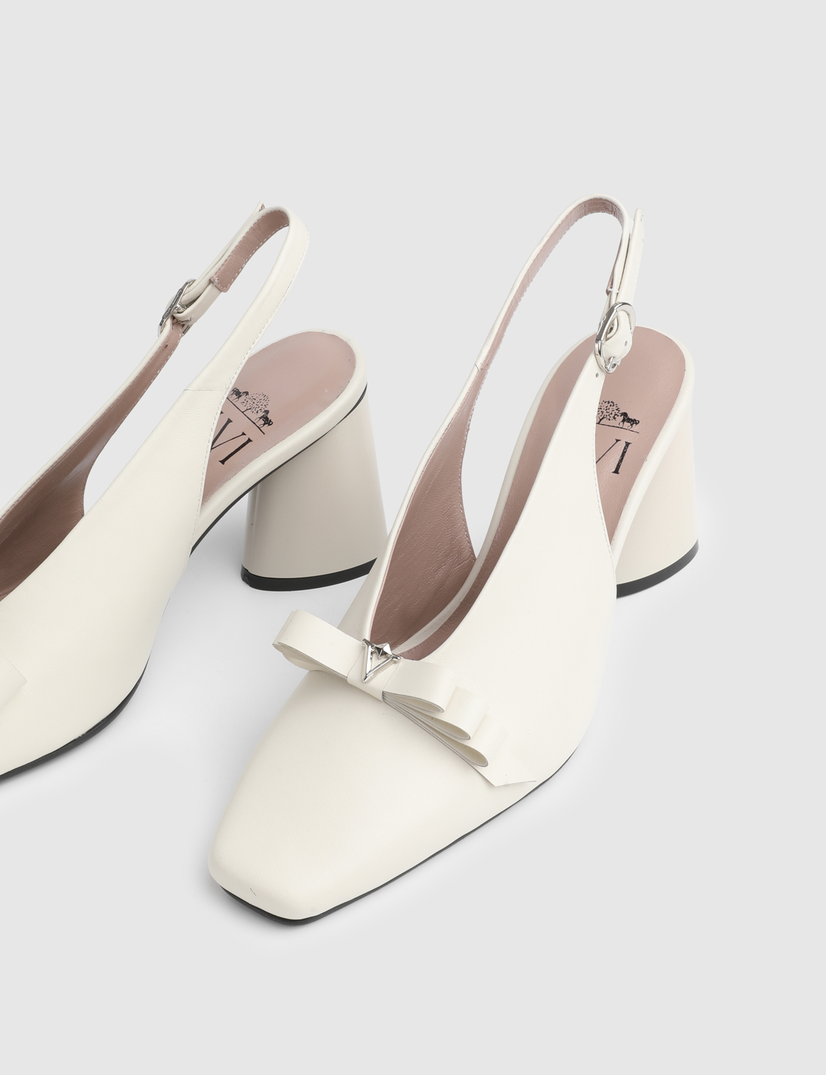 Janira Cream Leather Women's Heeled Sandal