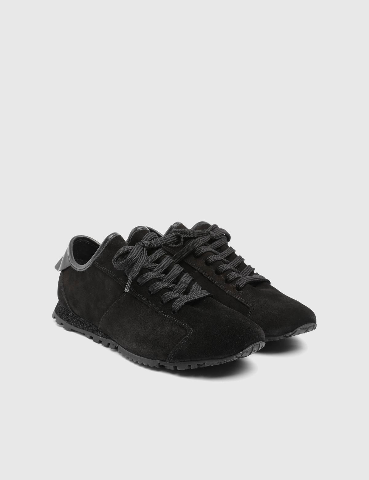 Jasmira Hakiki Süet Deri Kadın Siyah Sneaker