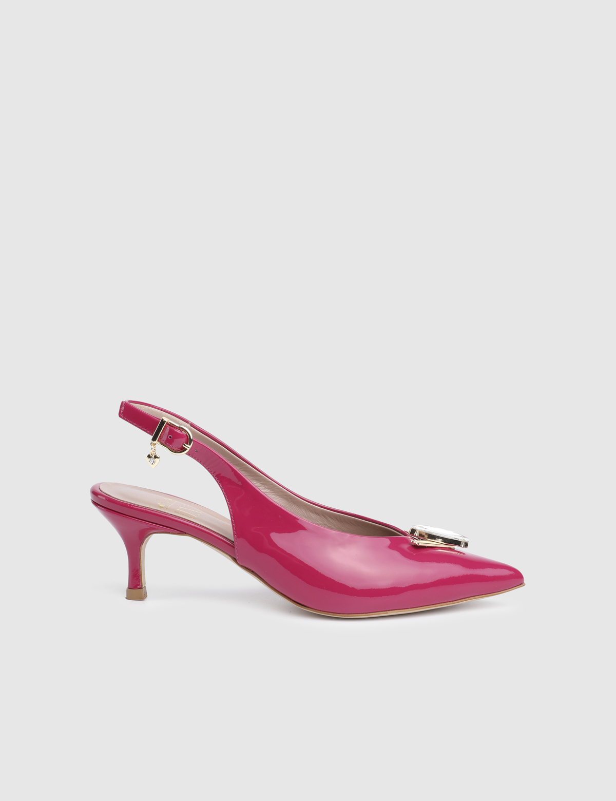 Jisel Fuchsia Patent Leather Women's Heeled Sandal