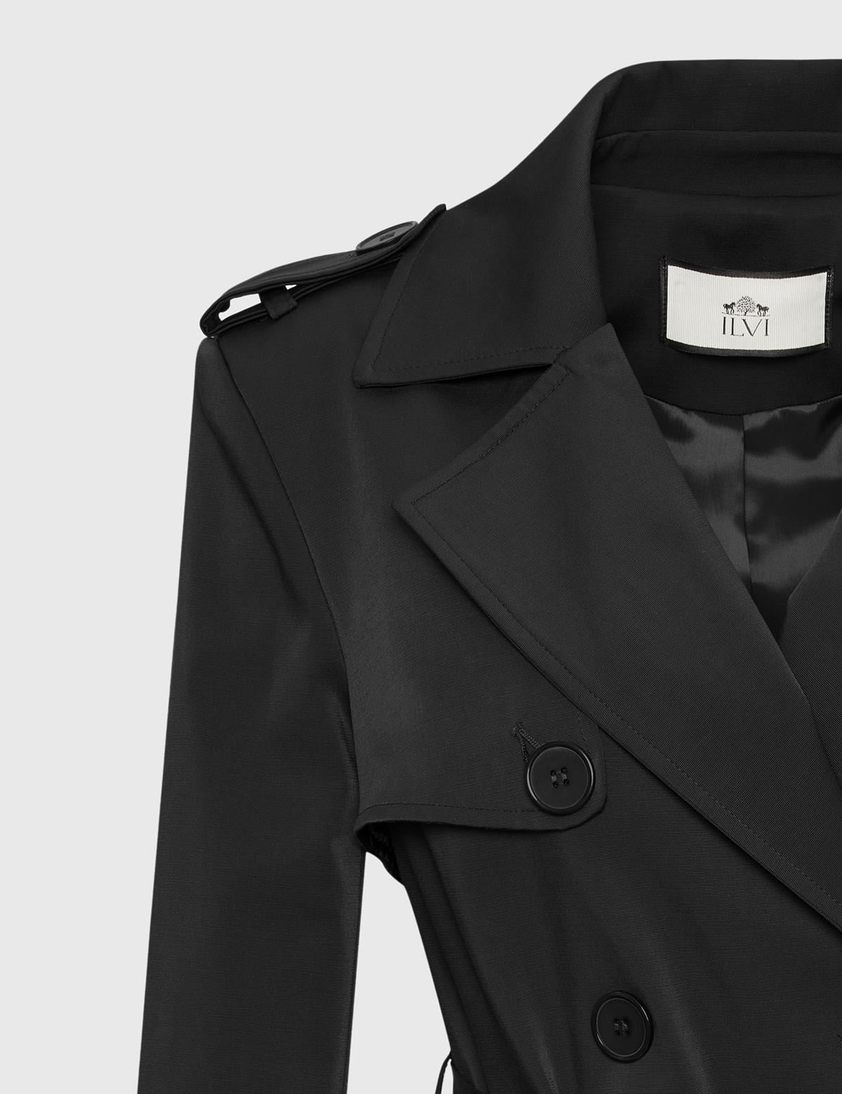 Joela Black Women's Trench Coat