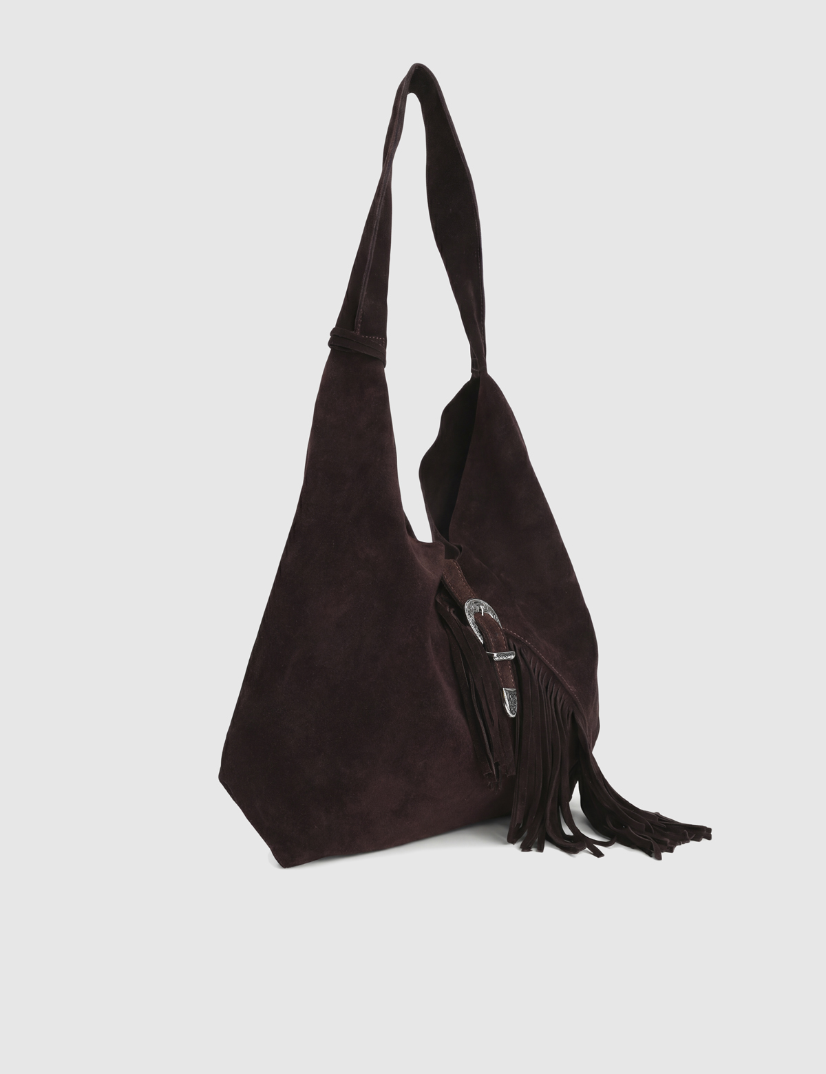 Joray Brown Suede Leather Women's Shoulder Bag