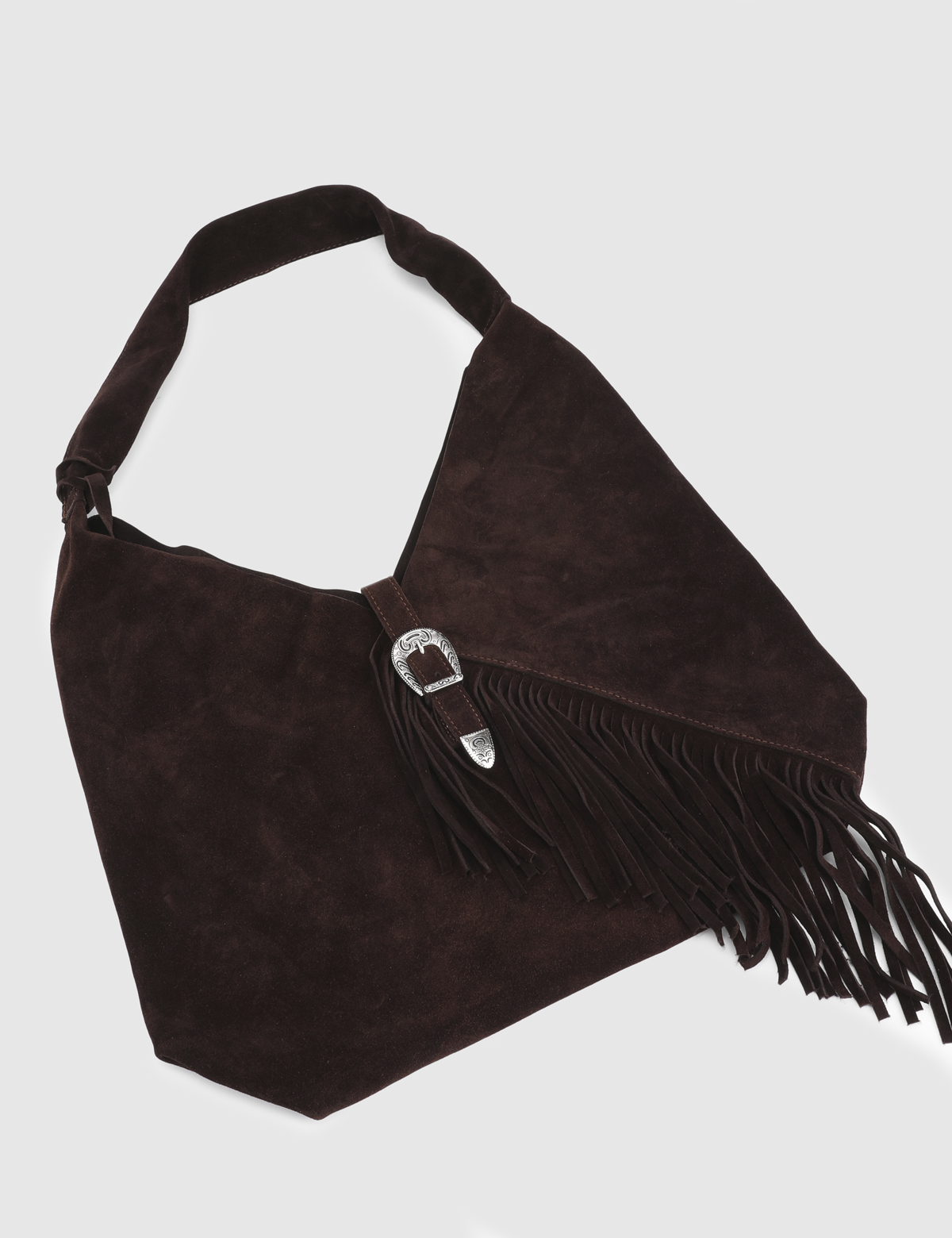 Joray Brown Suede Leather Women's Shoulder Bag