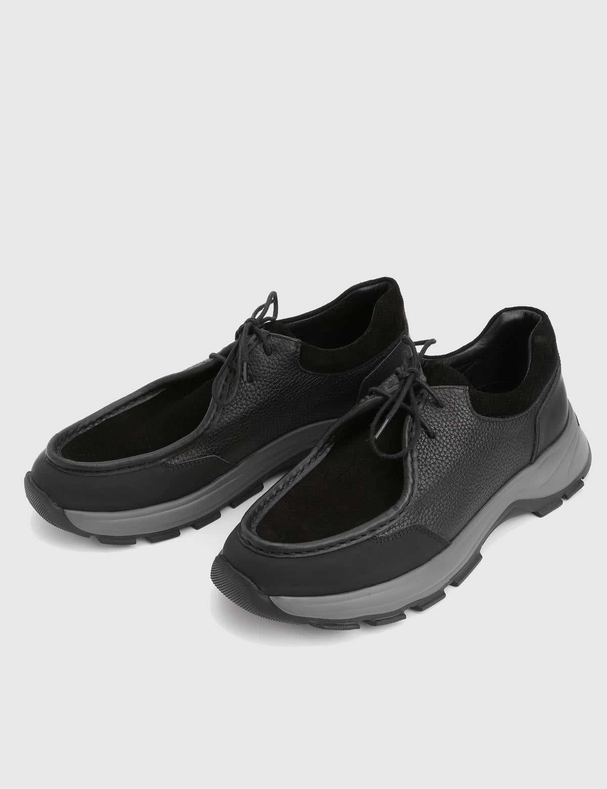 Kaile Black Leather Men's Sneaker