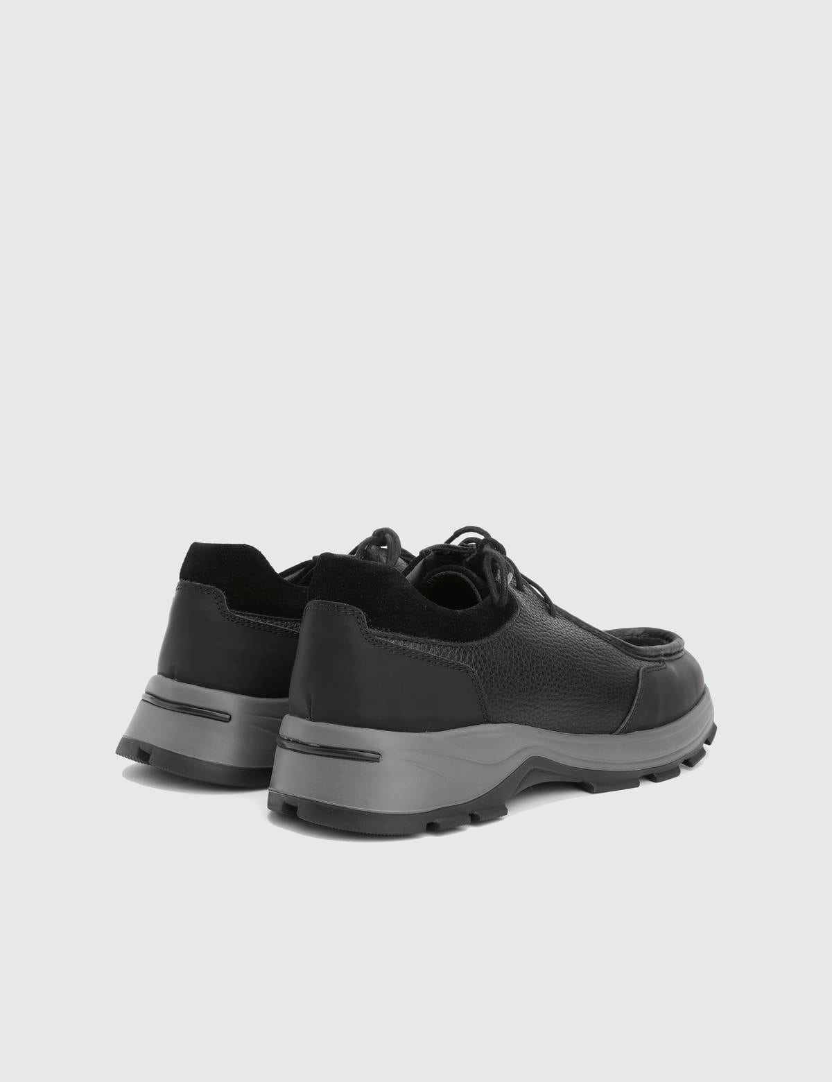 Kaile Black Leather Men's Sneaker