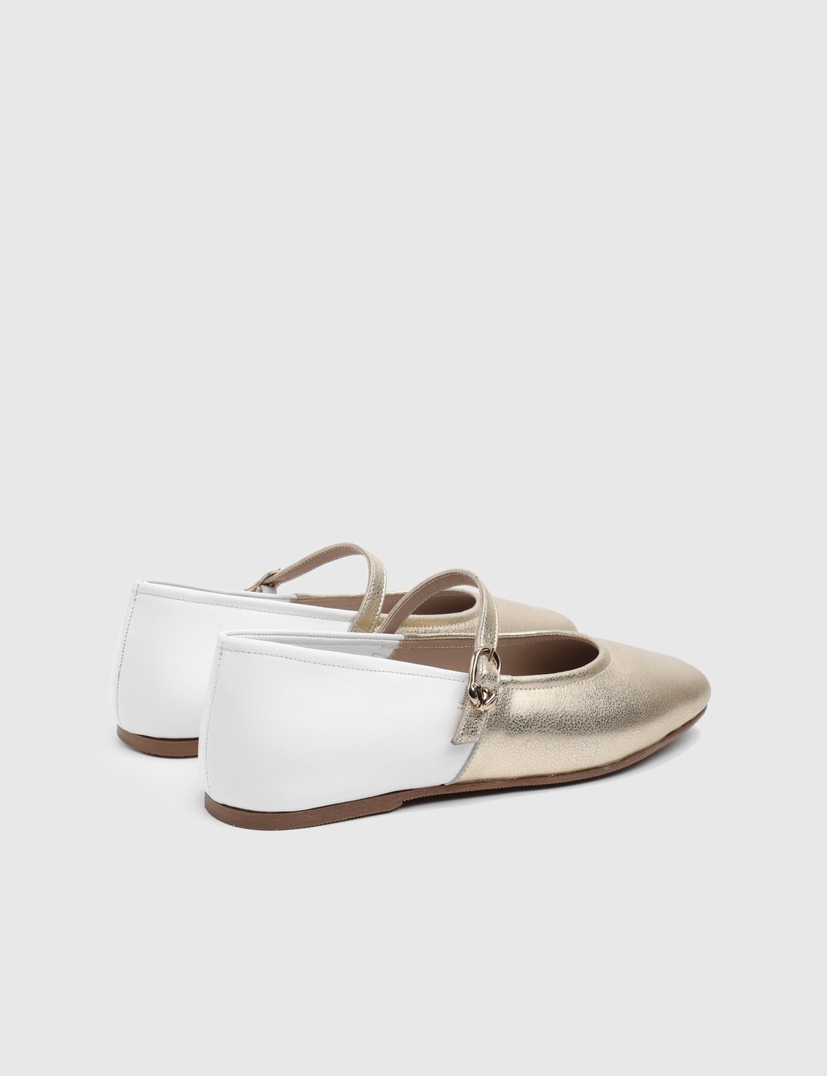 Kalisse Gold Leather Women's Ballerina