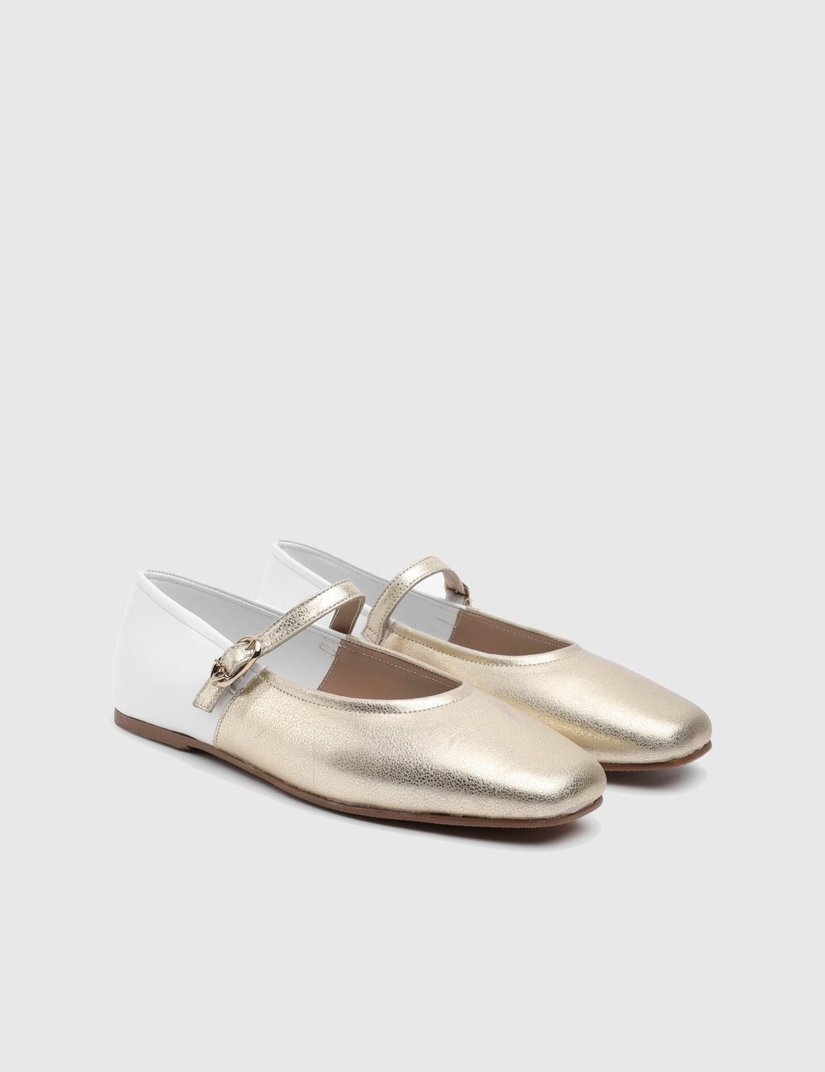 Kalisse Gold Leather Women's Ballerina