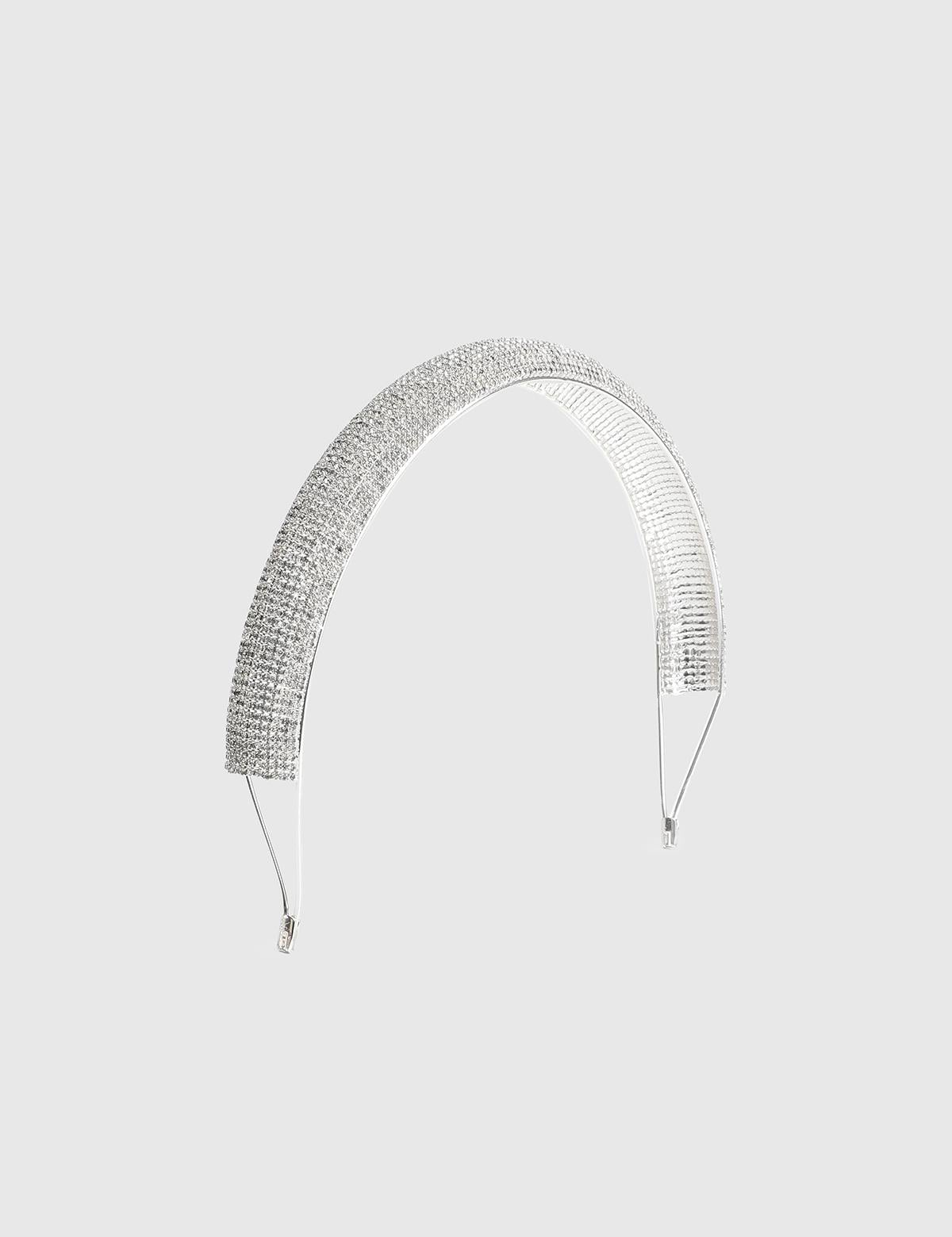 Kandeka Silver Women's Headband with Stones