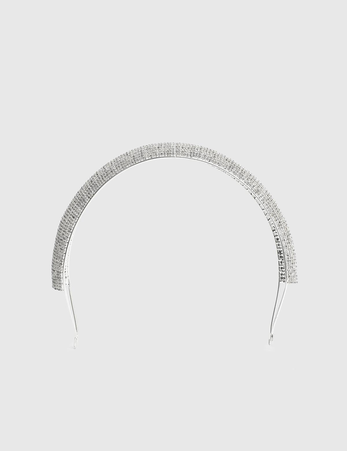 Kandeka Silver Women's Headband with Stones