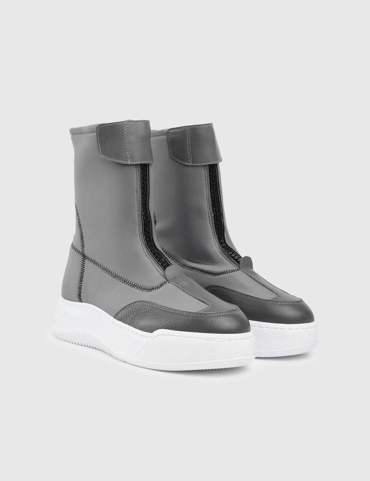 Kelp Grey Leather Women's Stretch Boot