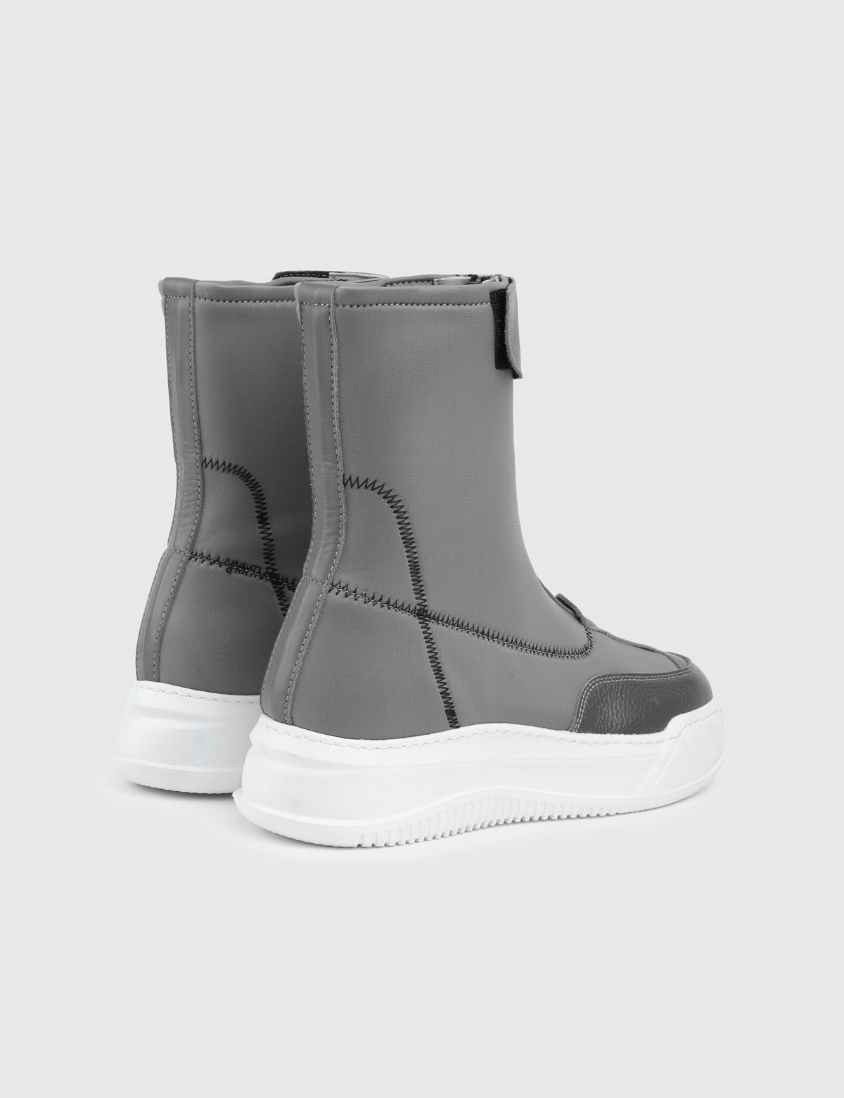 Kelp Grey Leather Women's Stretch Boot