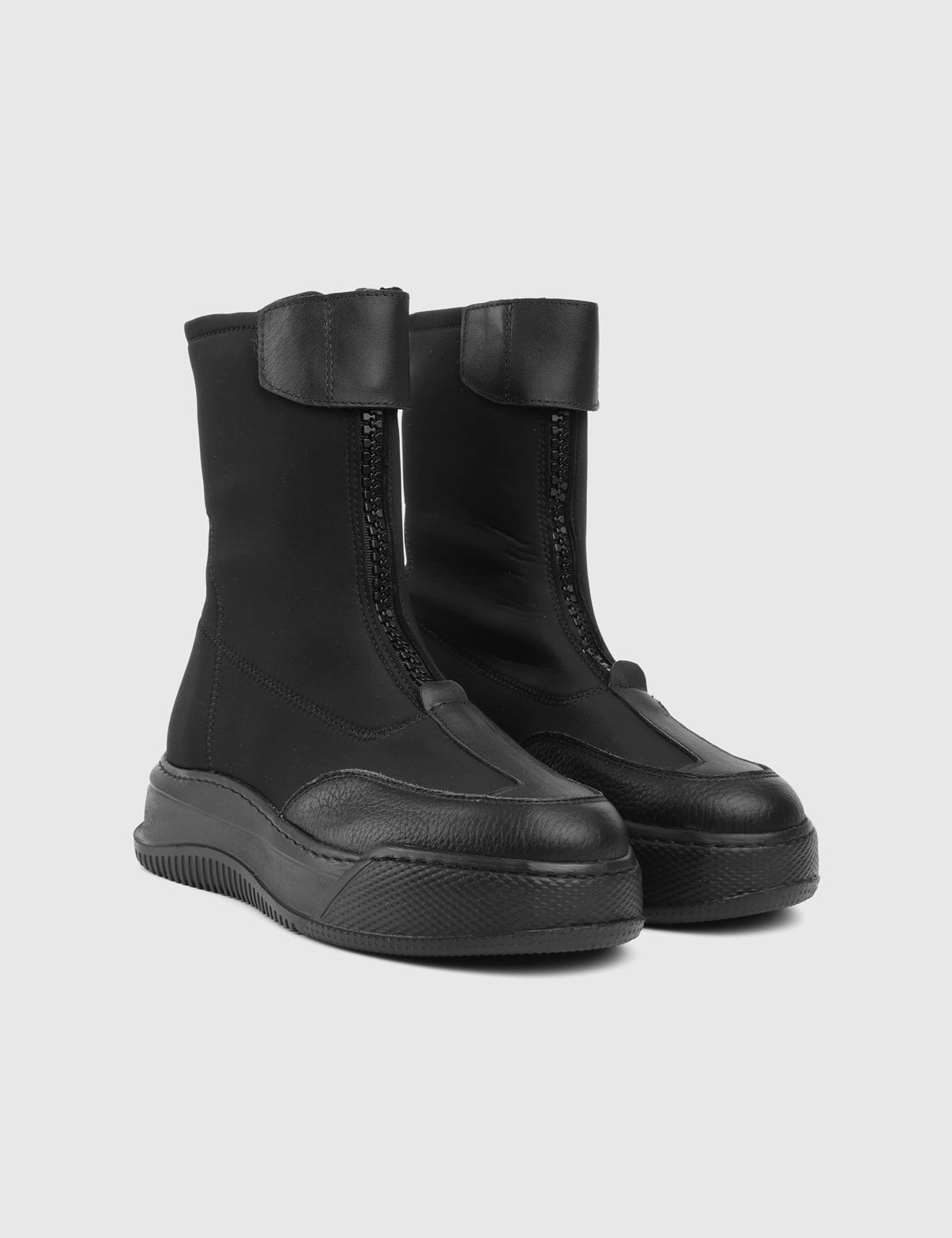 Kelp Black Leather Women's Stretch Boot