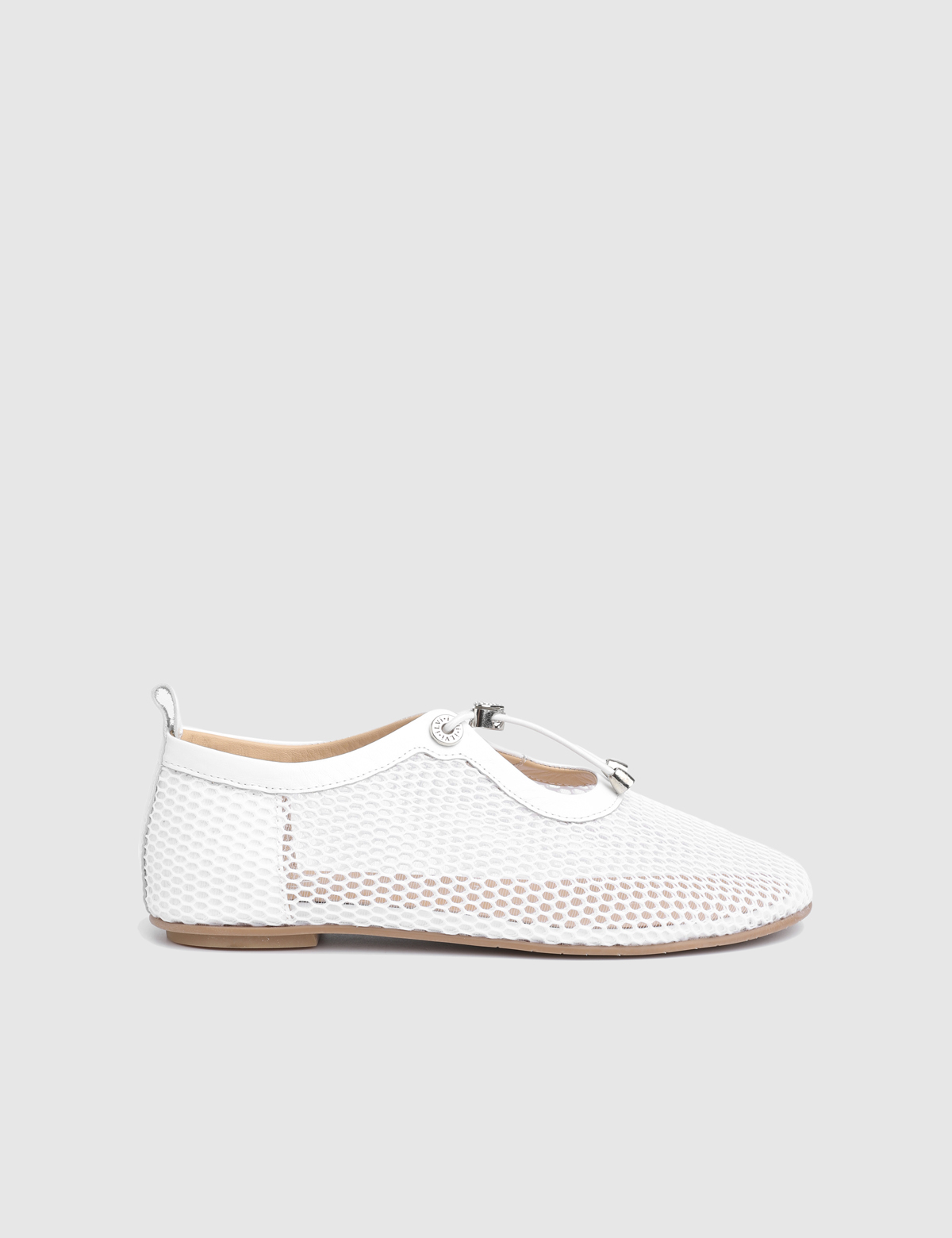 Kiona White Leather Mesh Women's Oxford