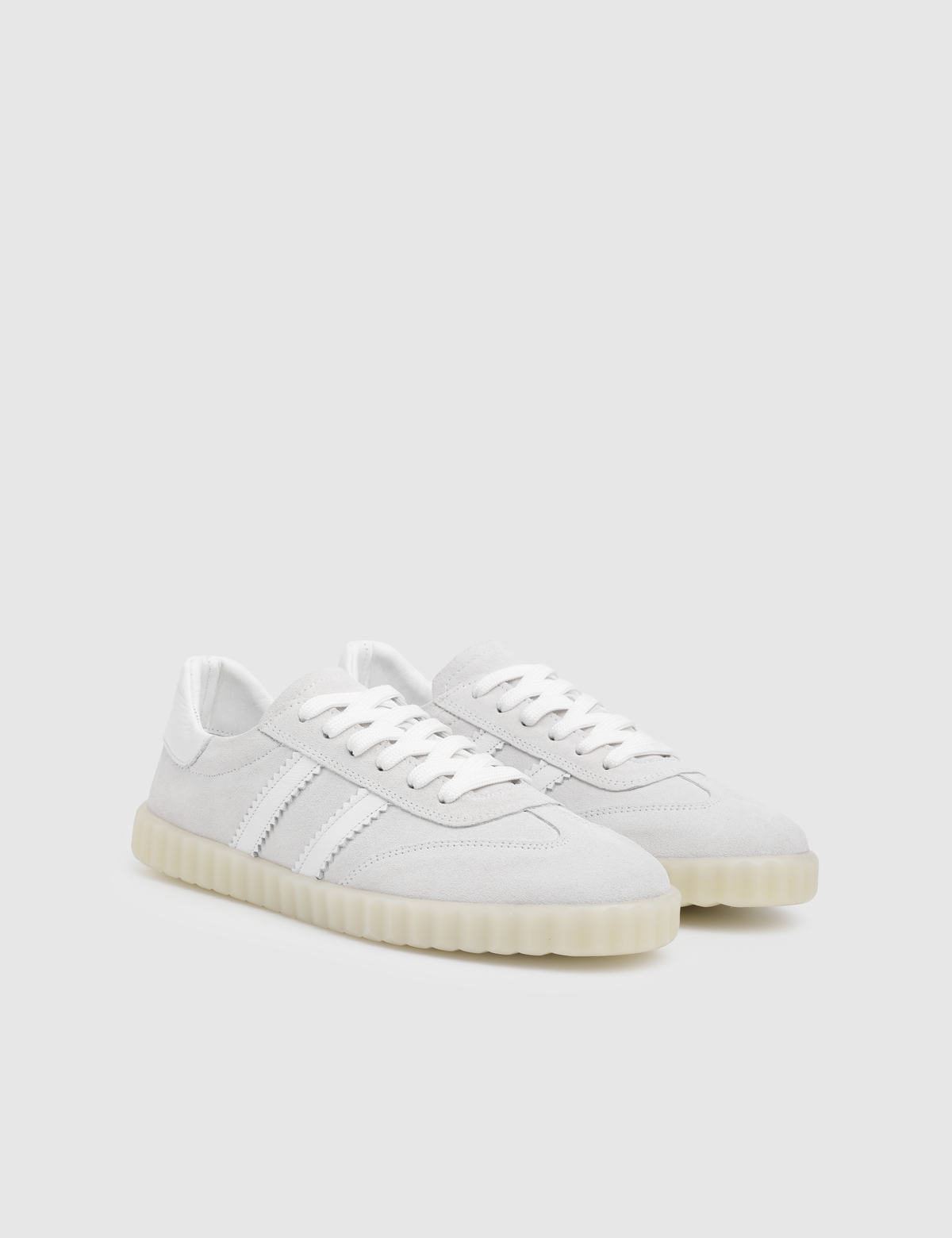 Kione White Suede Leather Women's Sneaker