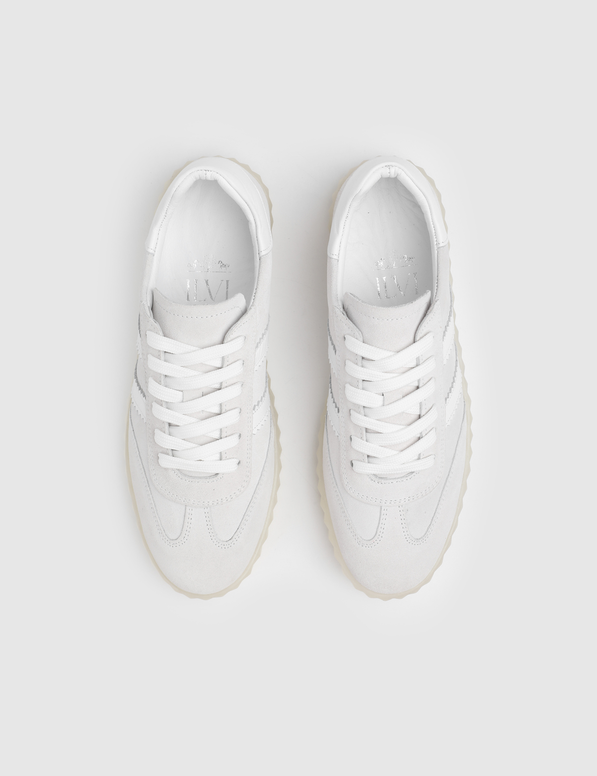 Kione White Suede Leather Women's Sneaker