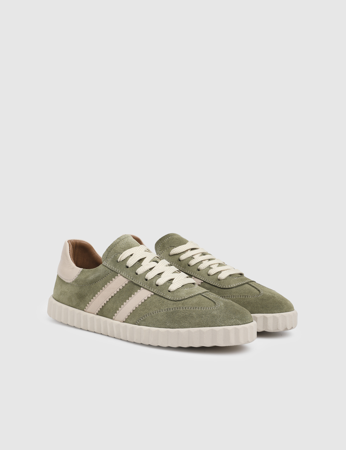 Kione Green Suede Leather Women's Sneaker