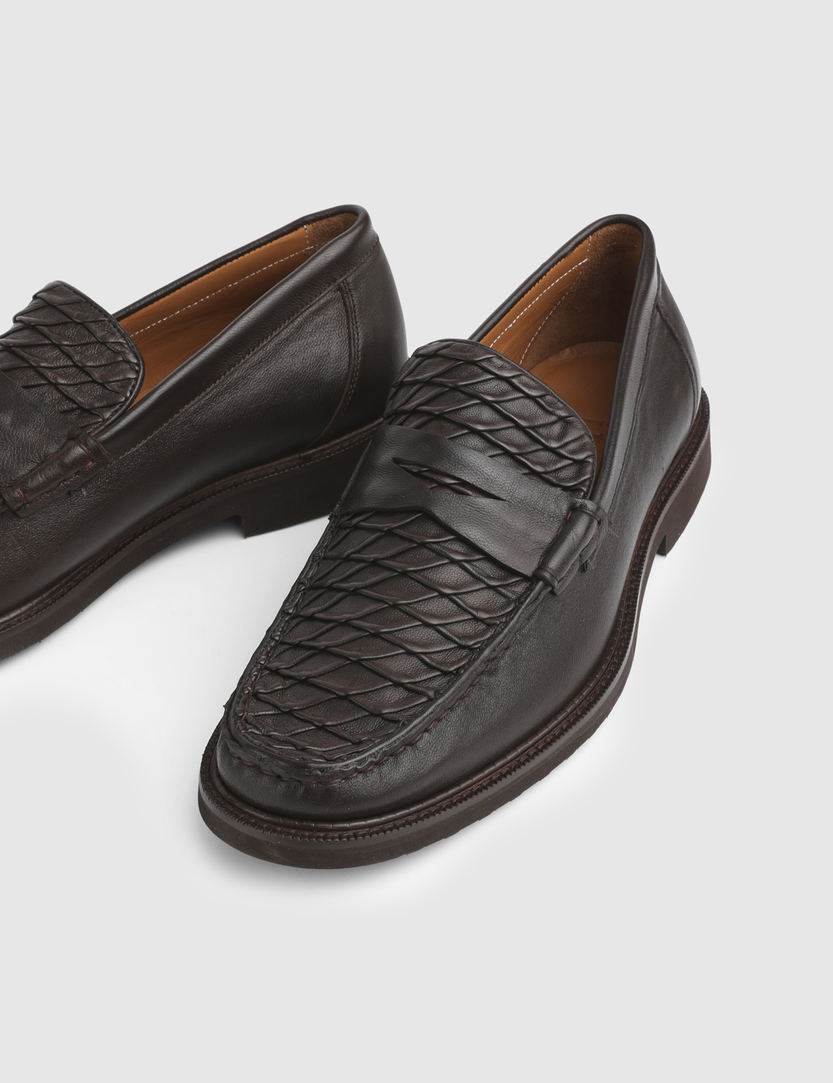 Lark Brown Buffalo Leather Men's Classic Shoe
