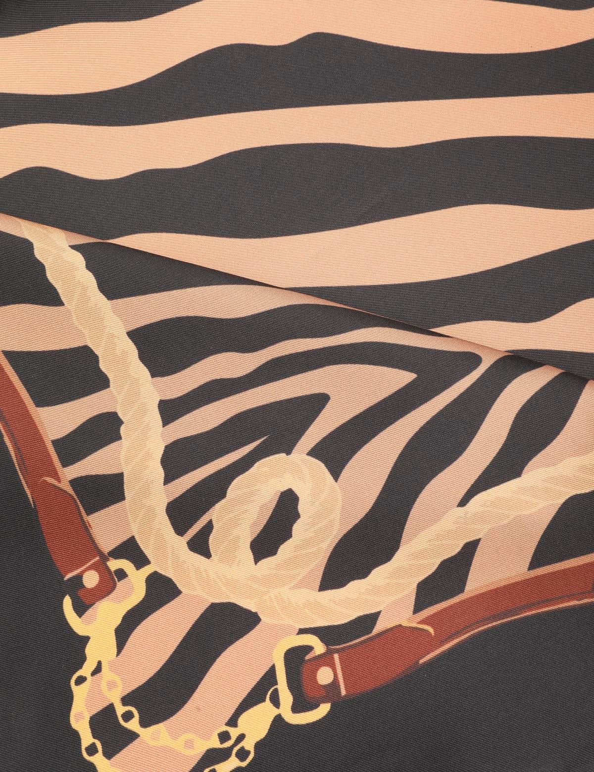 Layf Brown Silk Twill Women's Scarf