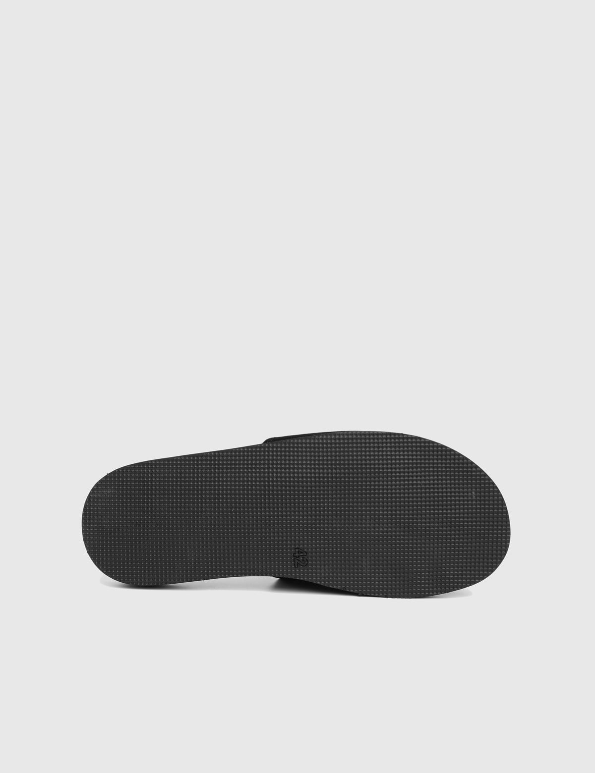 Lazare Black Suede Leather Men's Slide