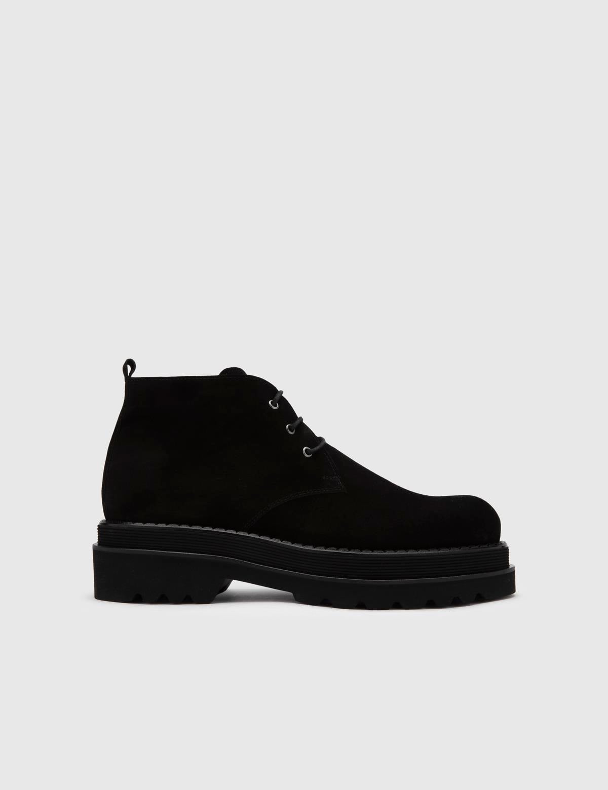 Leach Black Suede Leather Men's Boot