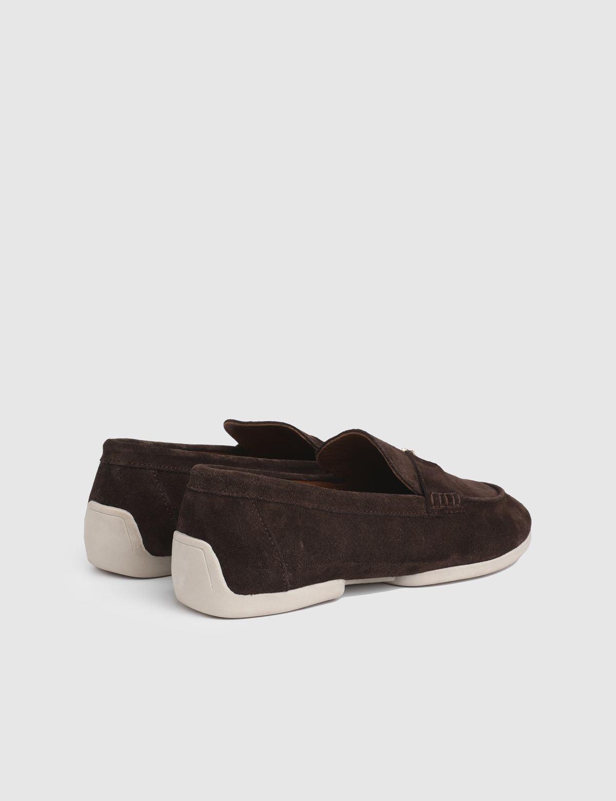 Lelya Brown Suede Leather Women's Loafer