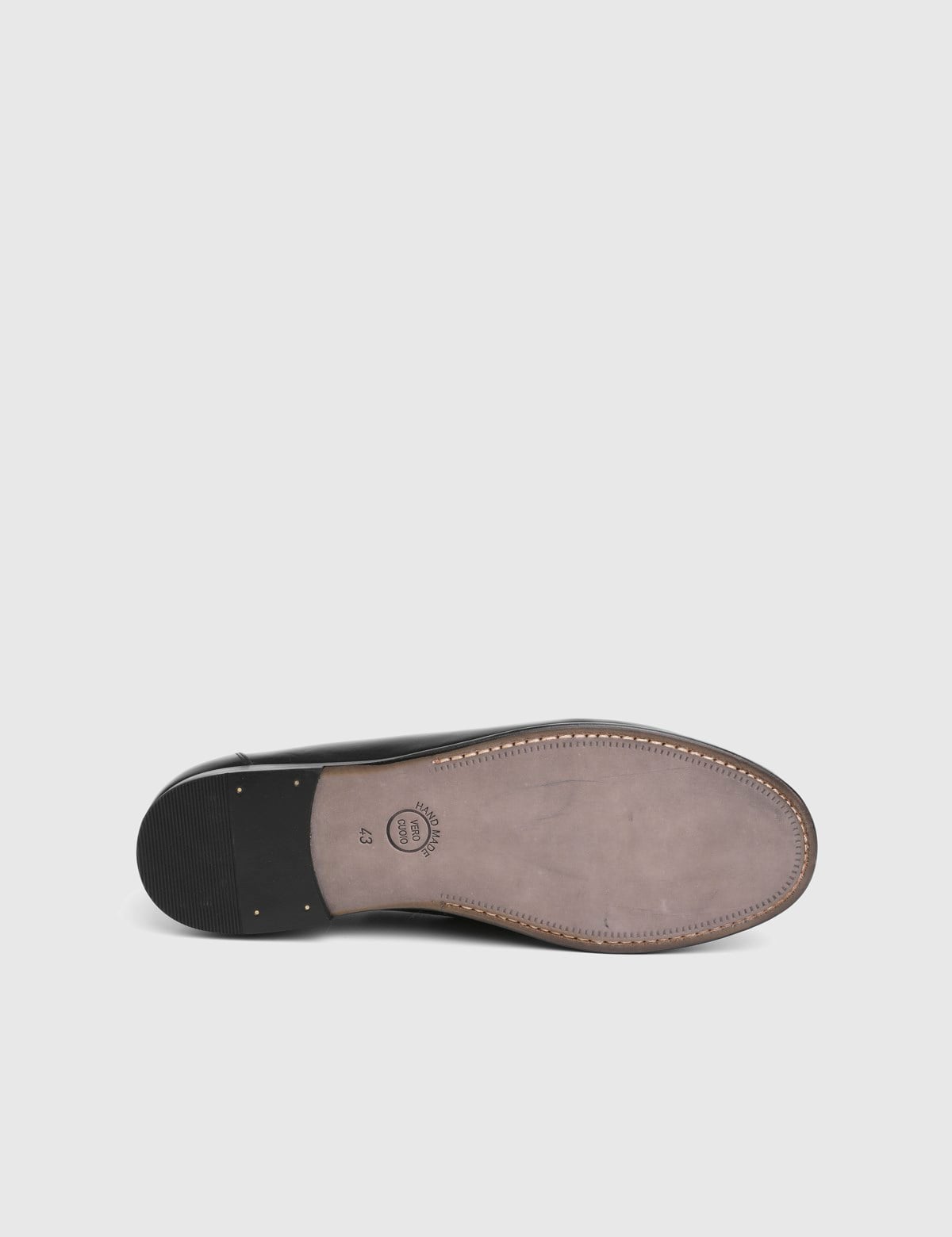 Leone Black Buffalo Leather Men's Oxford