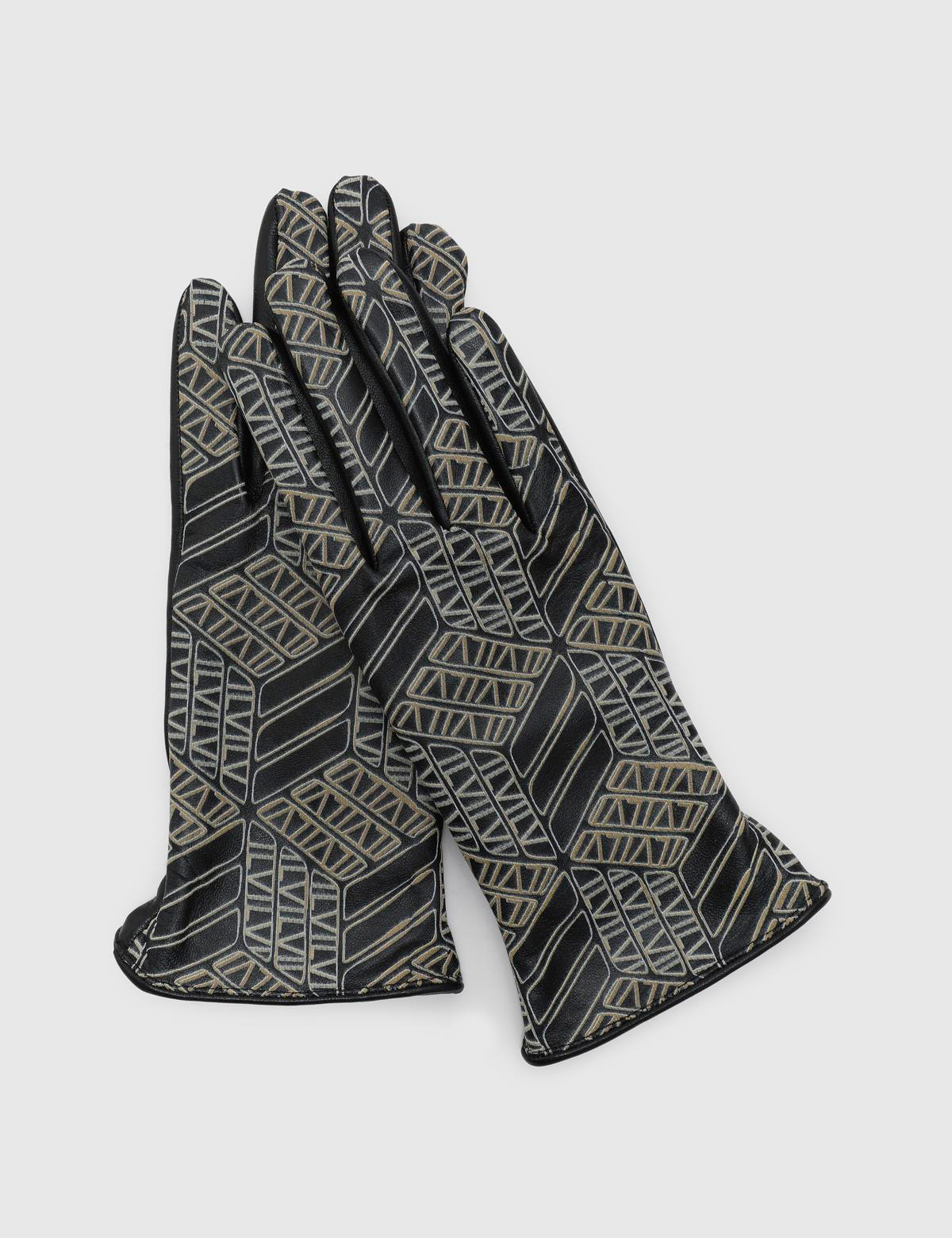 Lille Black Women's Leather Gloves