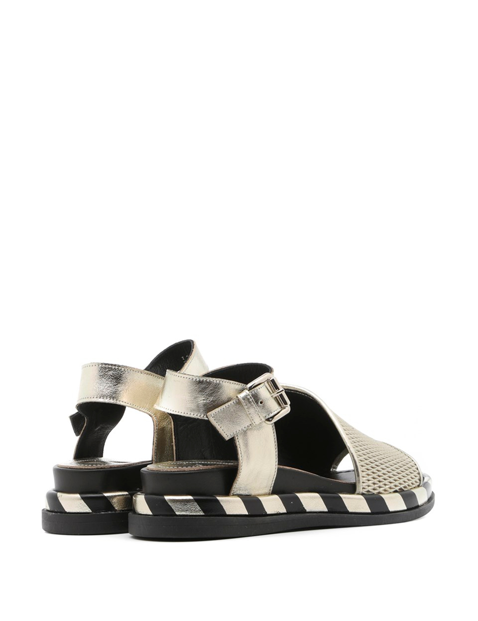 Linda Women's Sandal Metallic Gold Crystal