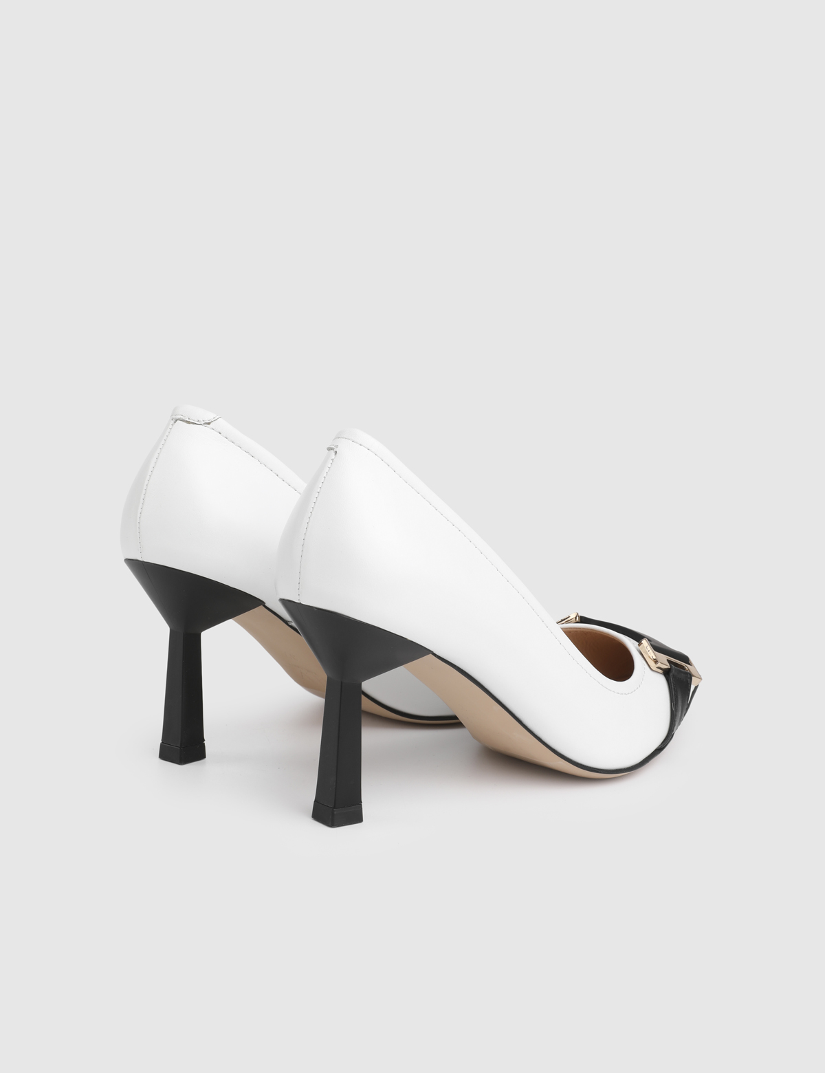 Lizone White Leather Women's Pump