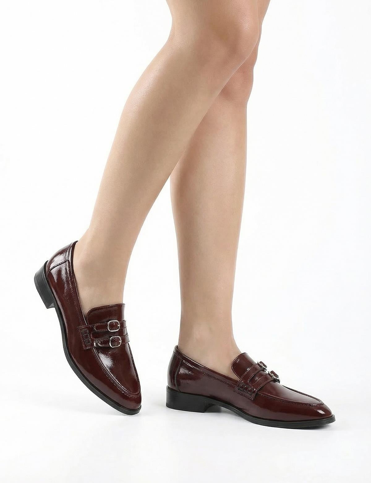 Lorayn Burgundy Patent Leather Women's Loafer