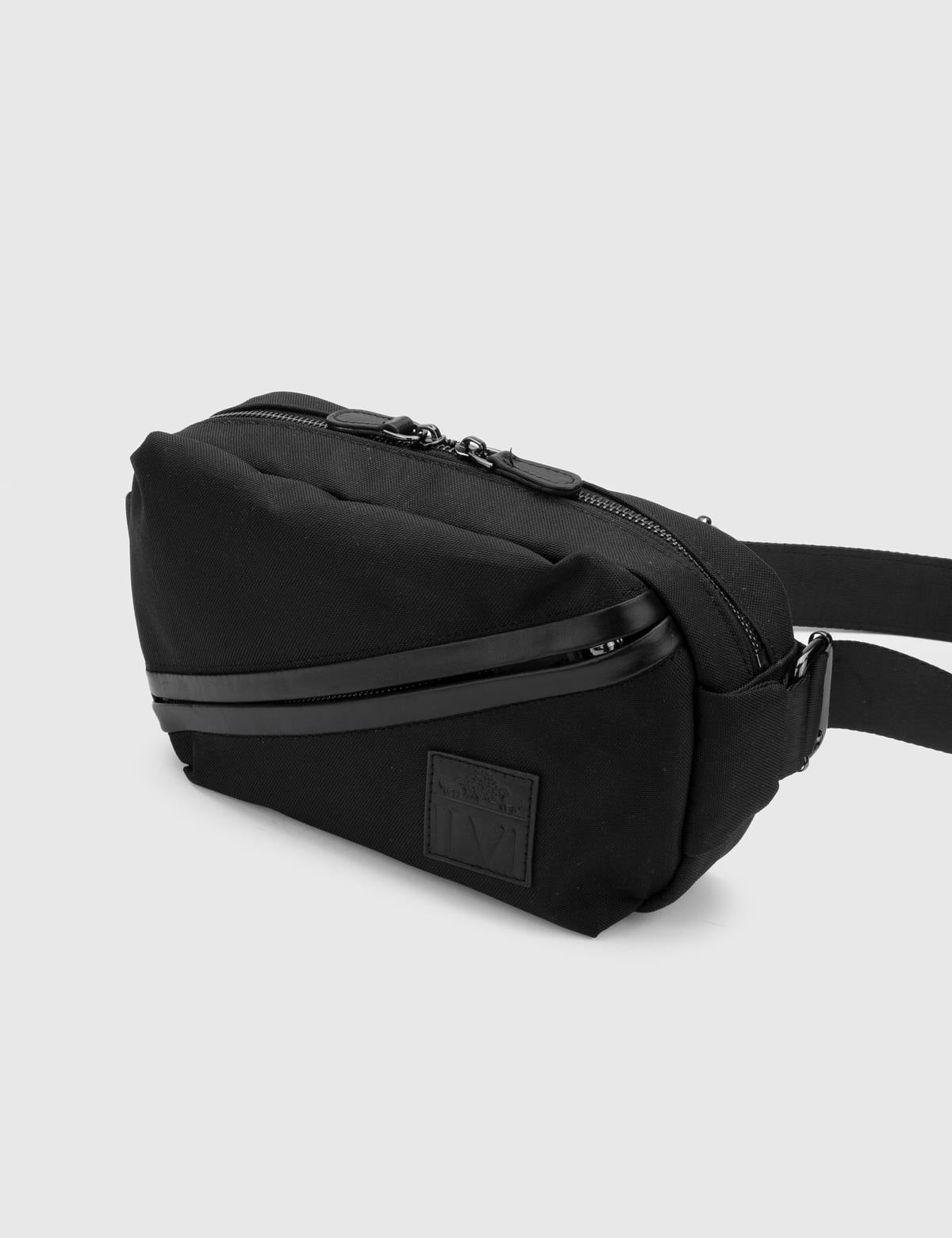 Luca Black Leather Men's Shoulder Bag