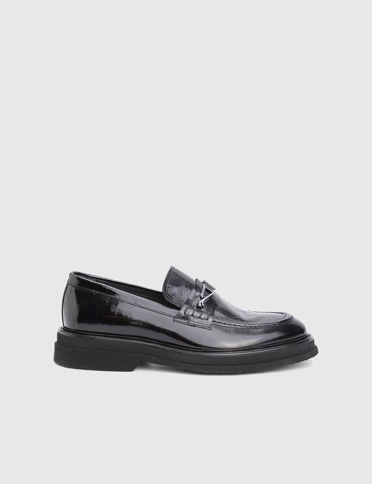 Lufin Navy Blue Florentic Leather Men's Loafer
