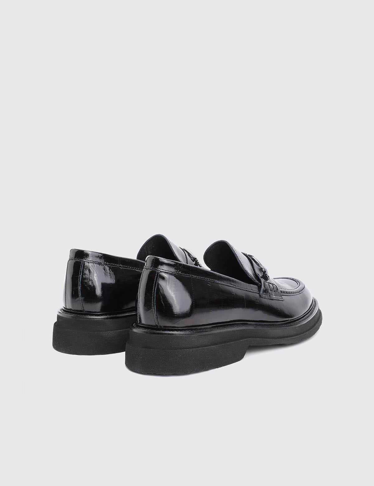 Lufin Navy Blue Florentic Leather Men's Loafer