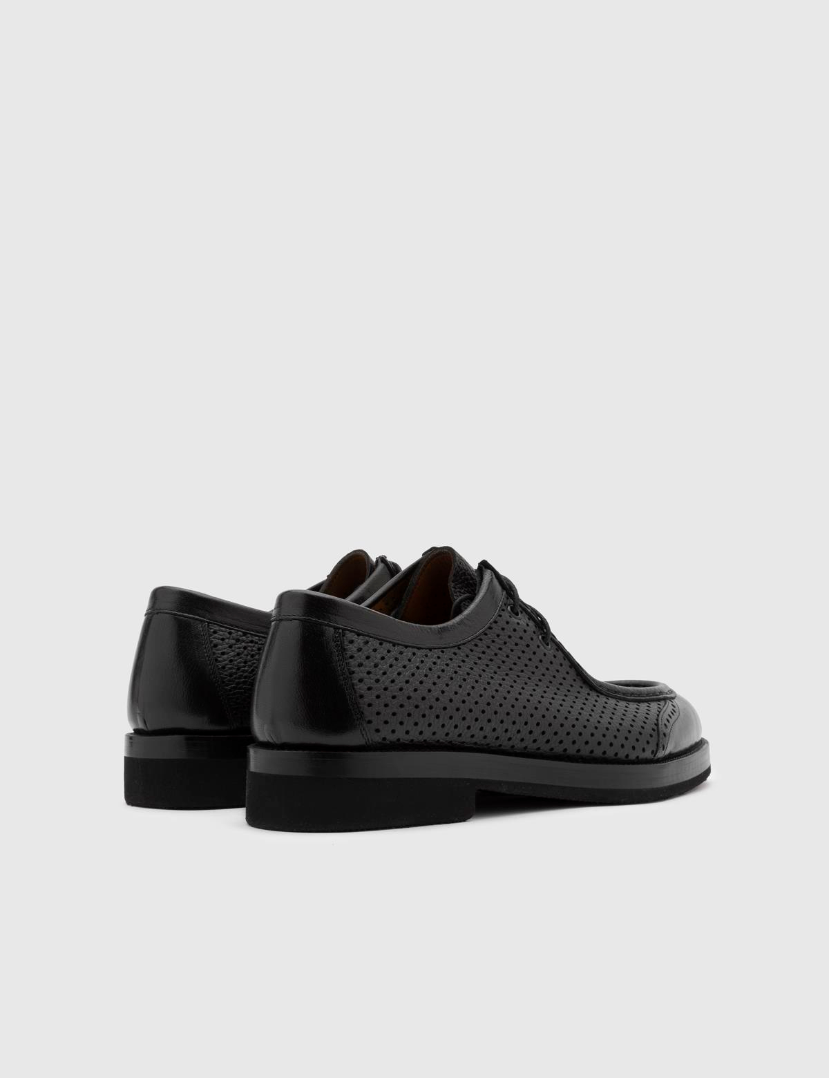 Luigi Black Buffalo Leather Men's Oxford