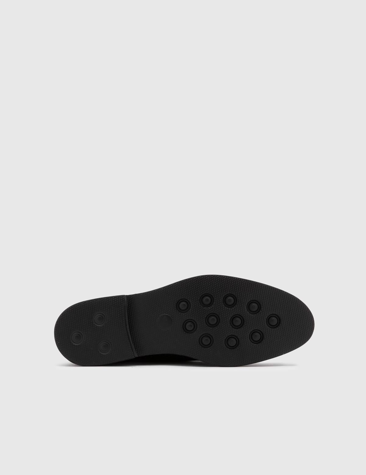 Luigi Black Buffalo Leather Men's Oxford