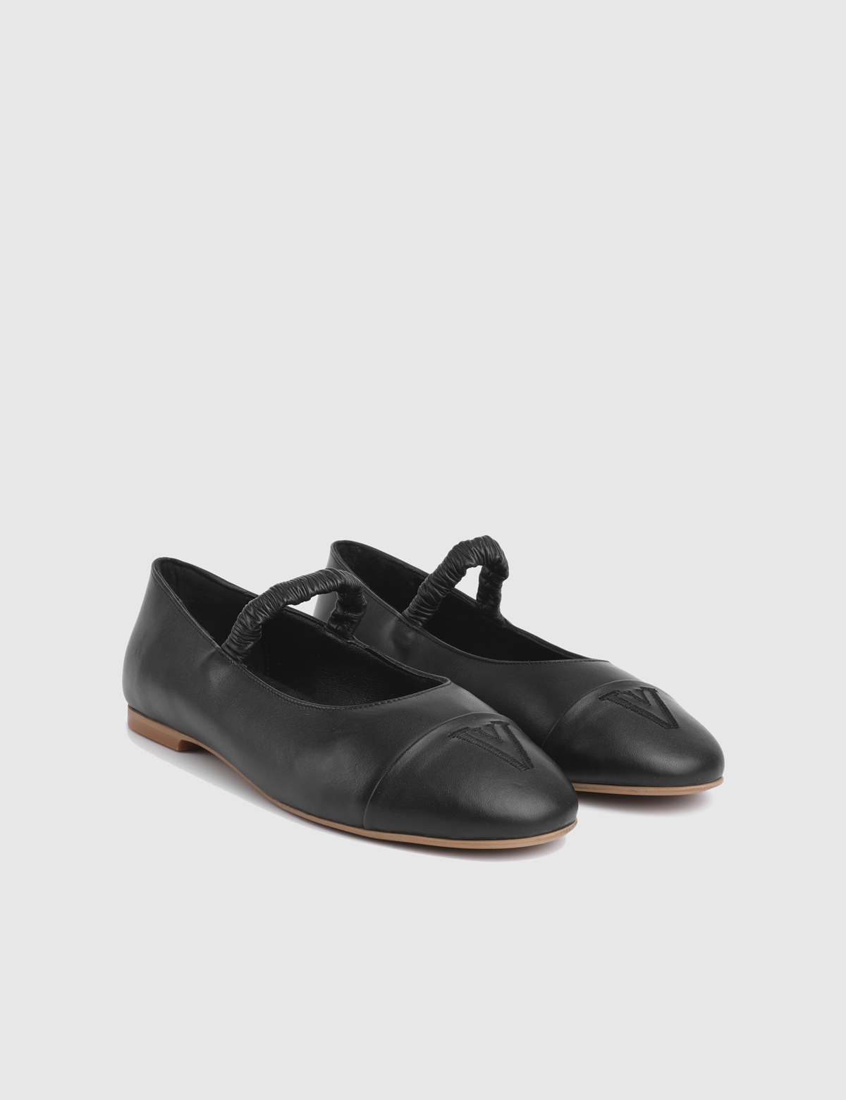 Lund Black Leather Women's Ballerina