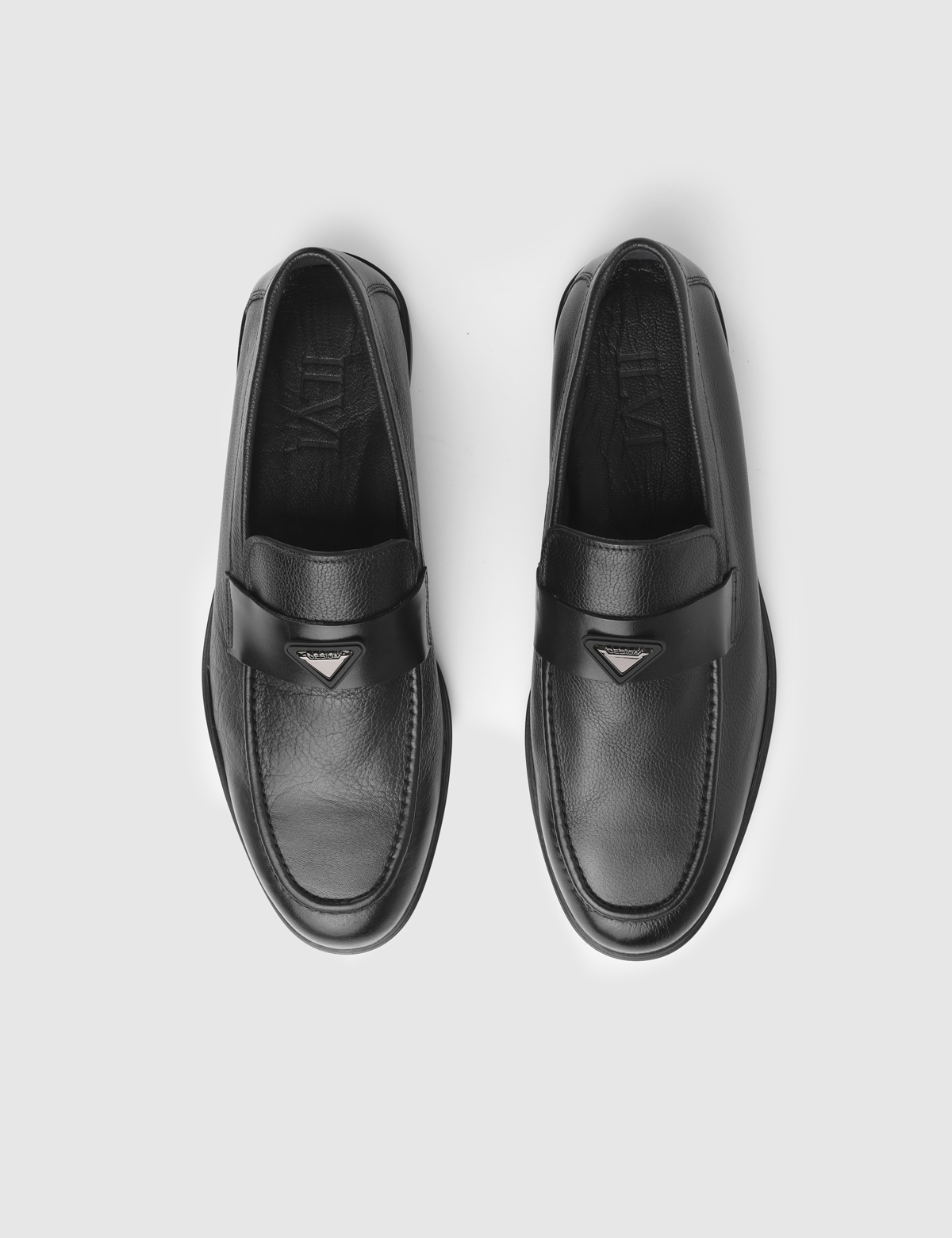 Lwazi Black Printed Leather Men's Classic Shoe