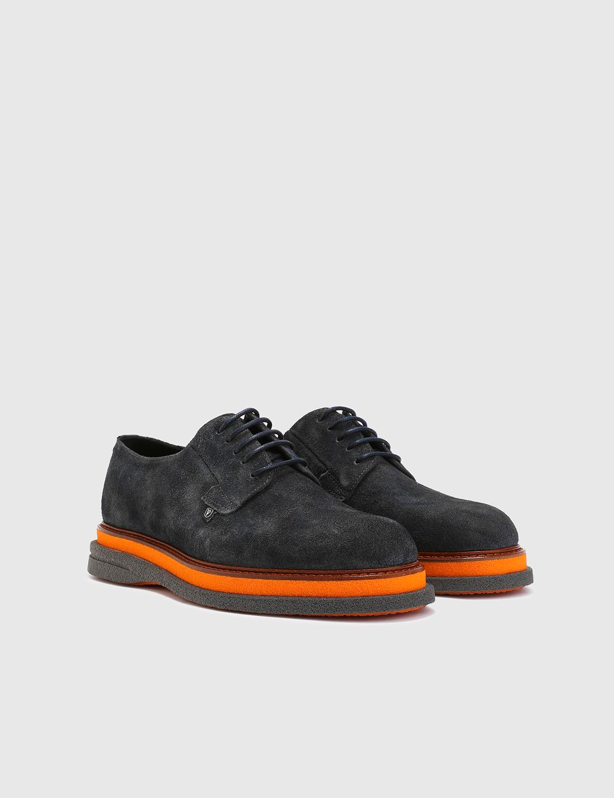 Mace Blue Suede Leather Men's Oxford