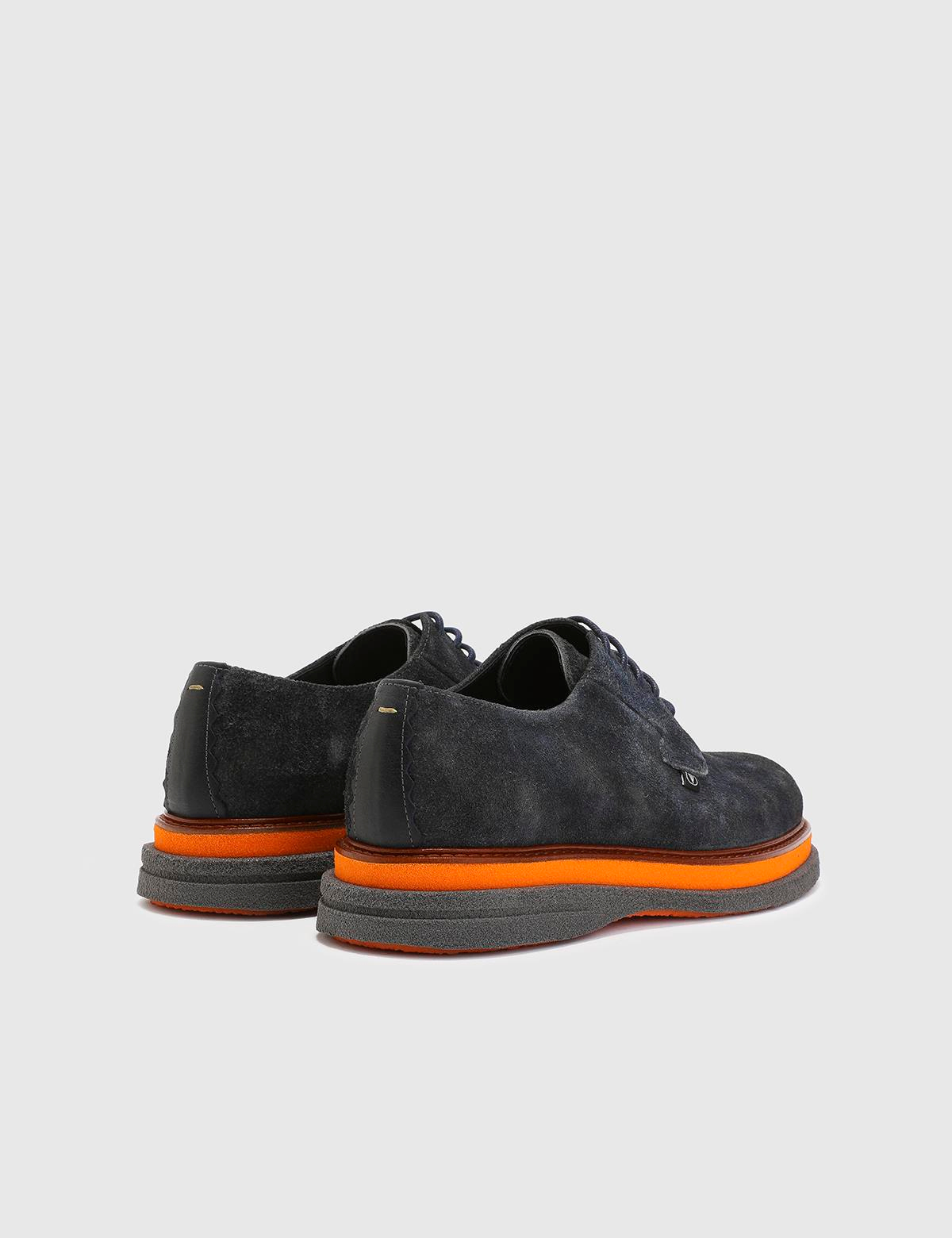 Mace Blue Suede Leather Men's Oxford