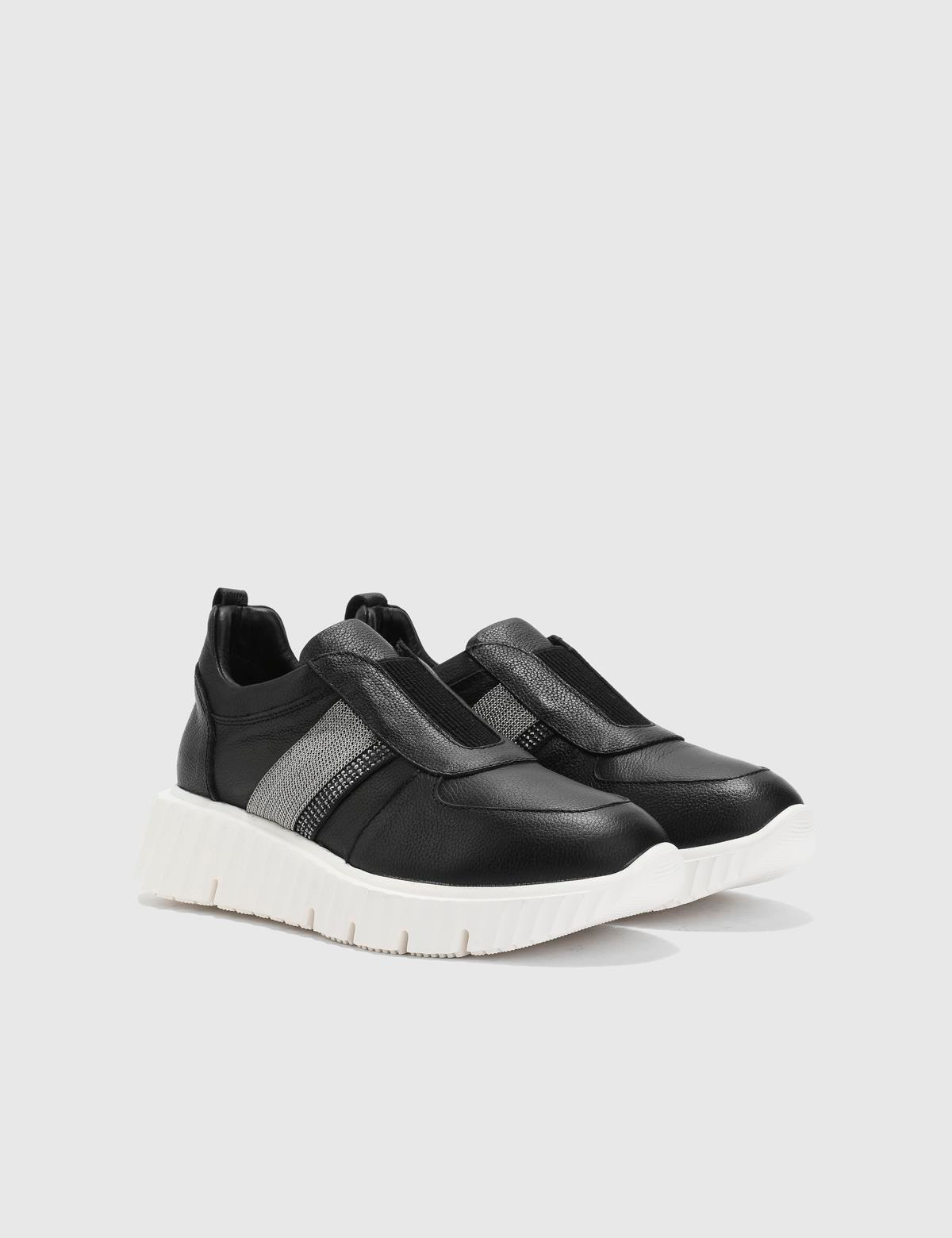 Maceio Black Leather Women's Sneaker