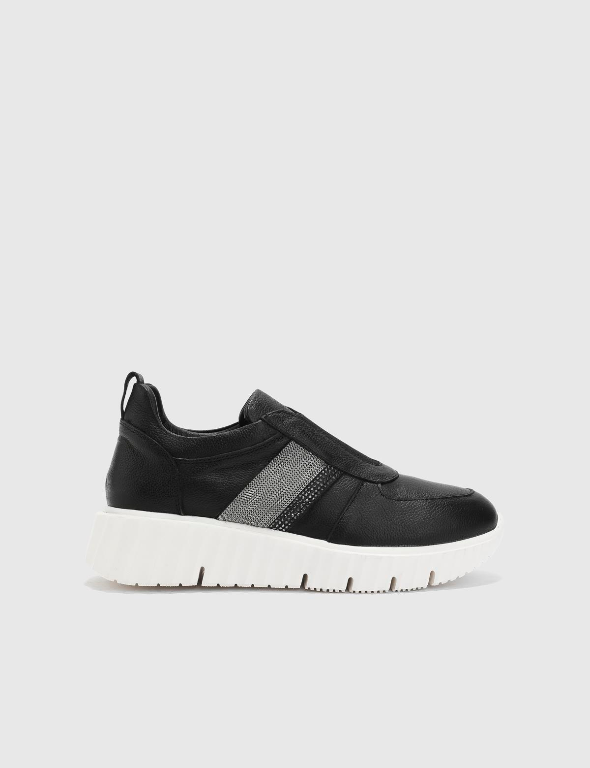 Maceio Black Leather Women's Sneaker