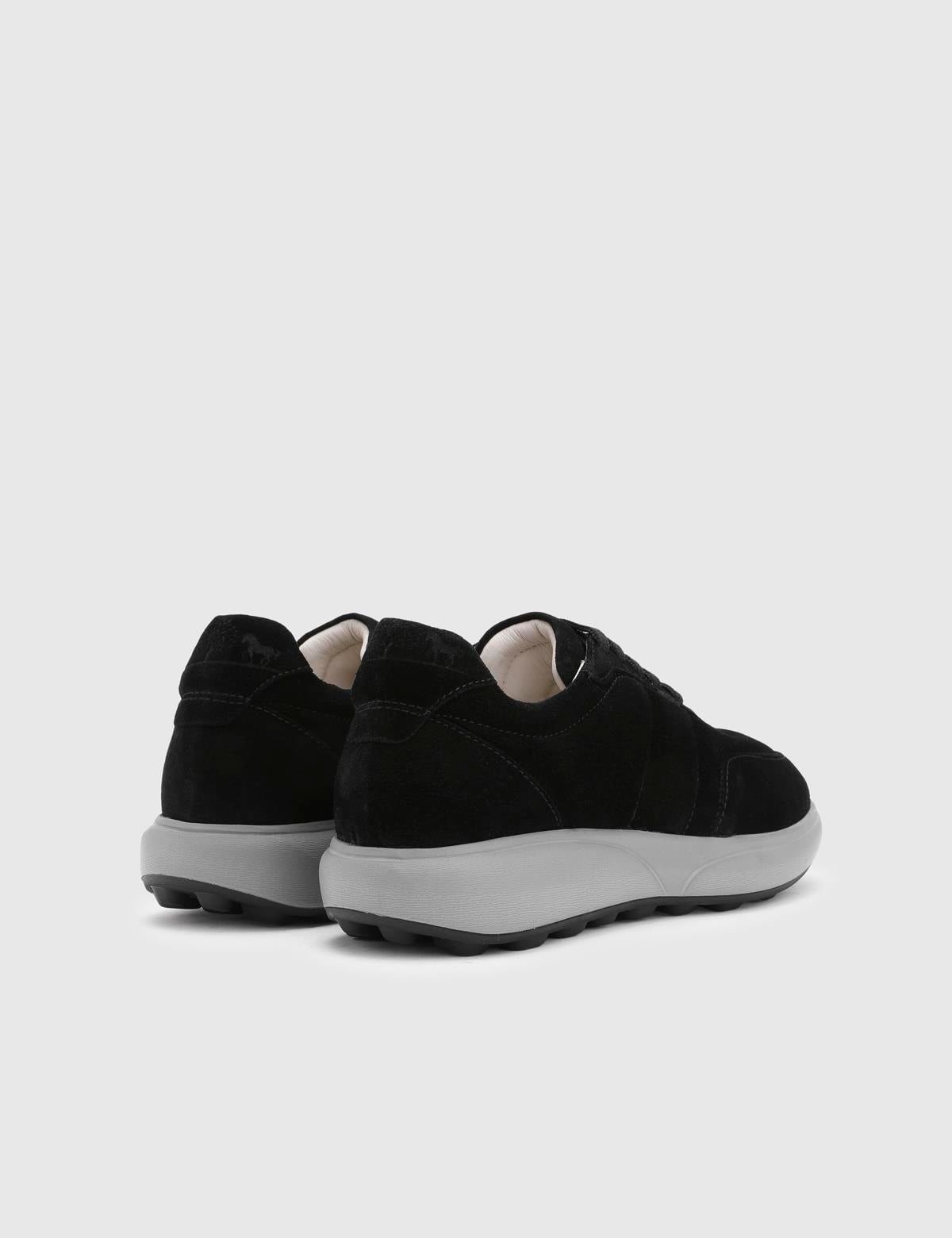 Mahrez Black Suede Leather Men's Sneaker