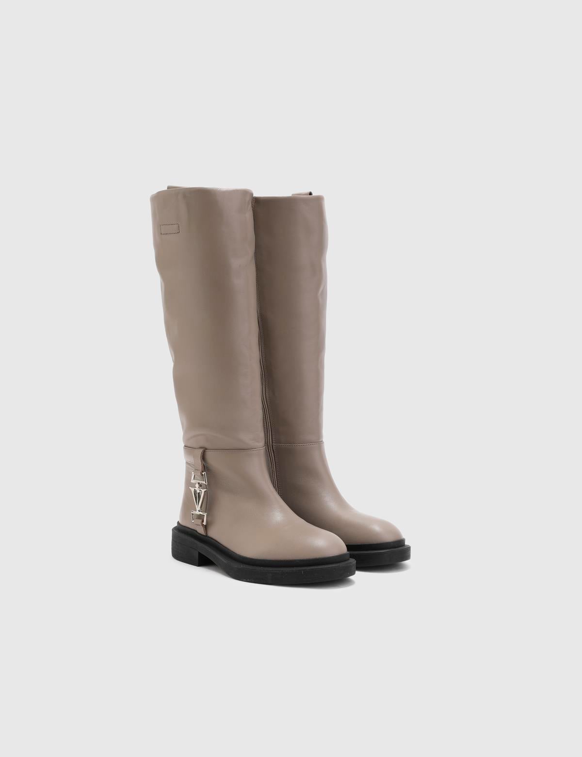Malhaz Mink Leather Women's High Boot